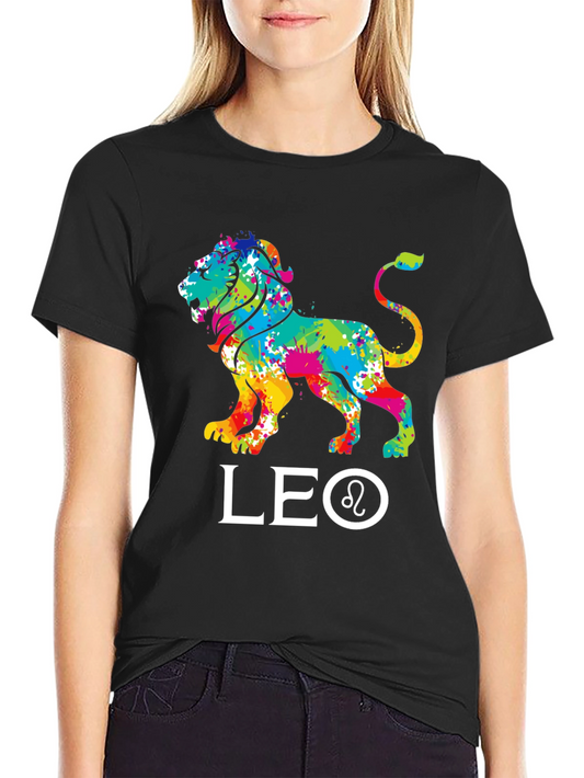 Colorful Leo Zodiac Sign T-Shirt