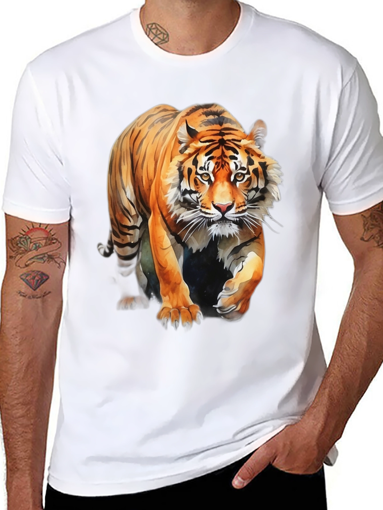 Bold Tiger Graphic Tee - Fierce & Stylish