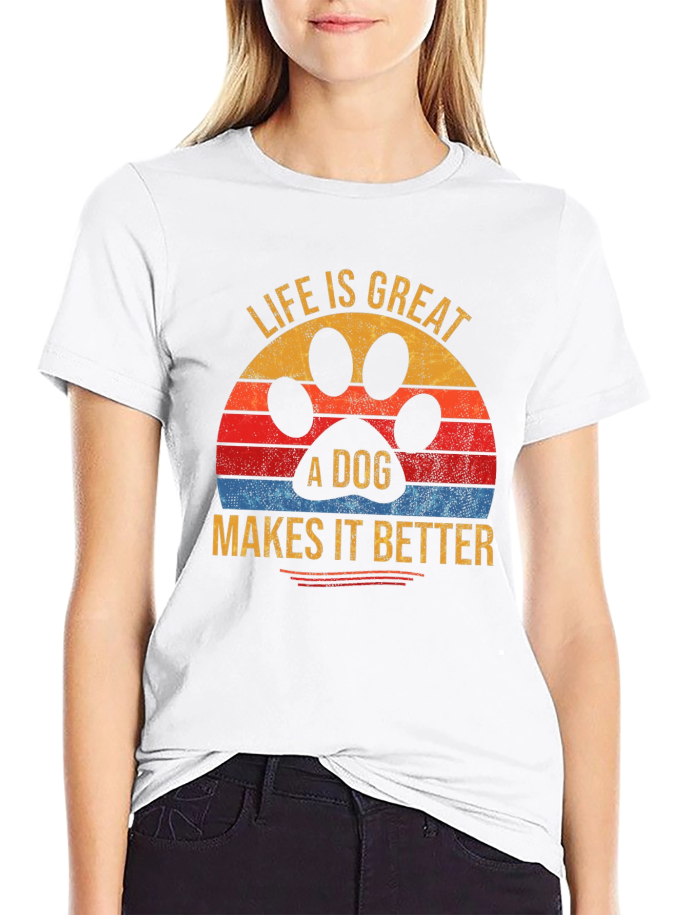 Life Is Great A Dog Makes It Better T-Shirt