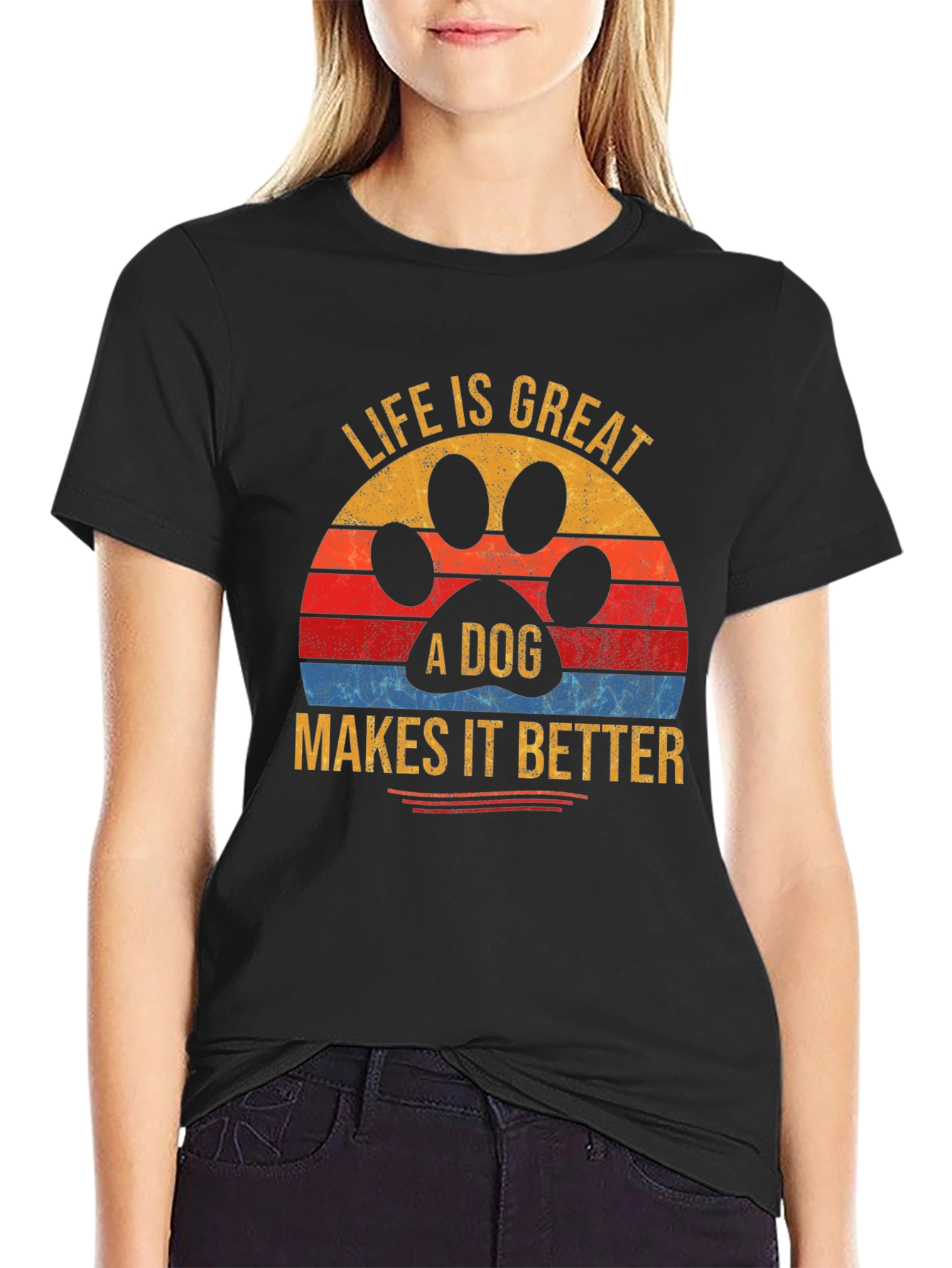 Life Is Great A Dog Makes It Better T-Shirt