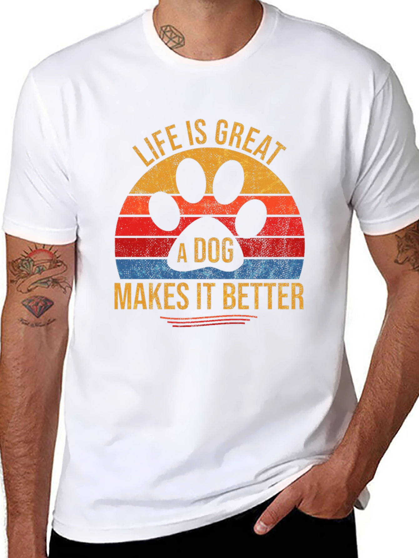 Life Is Great A Dog Makes It Better T-Shirt