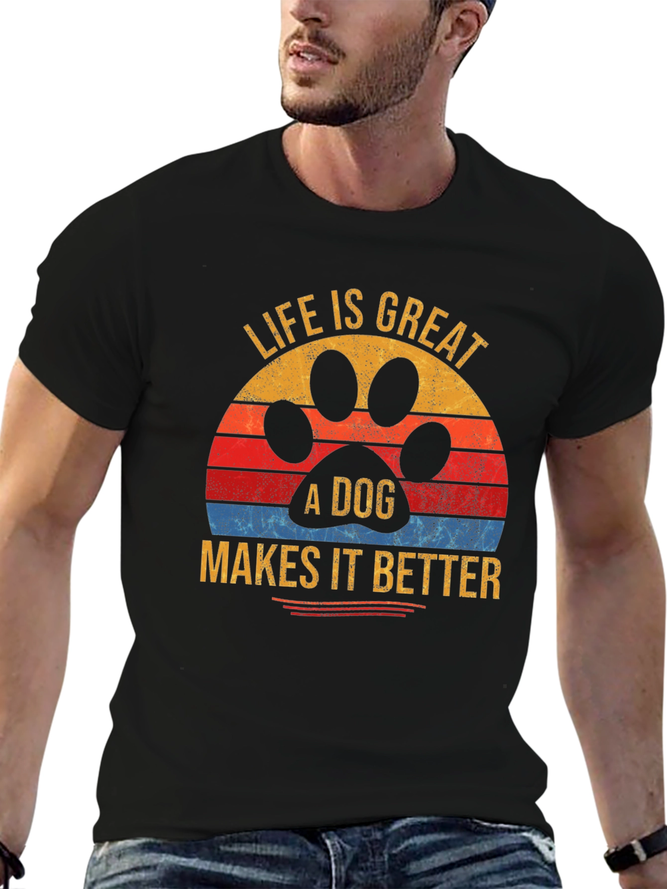 Life Is Great A Dog Makes It Better T-Shirt