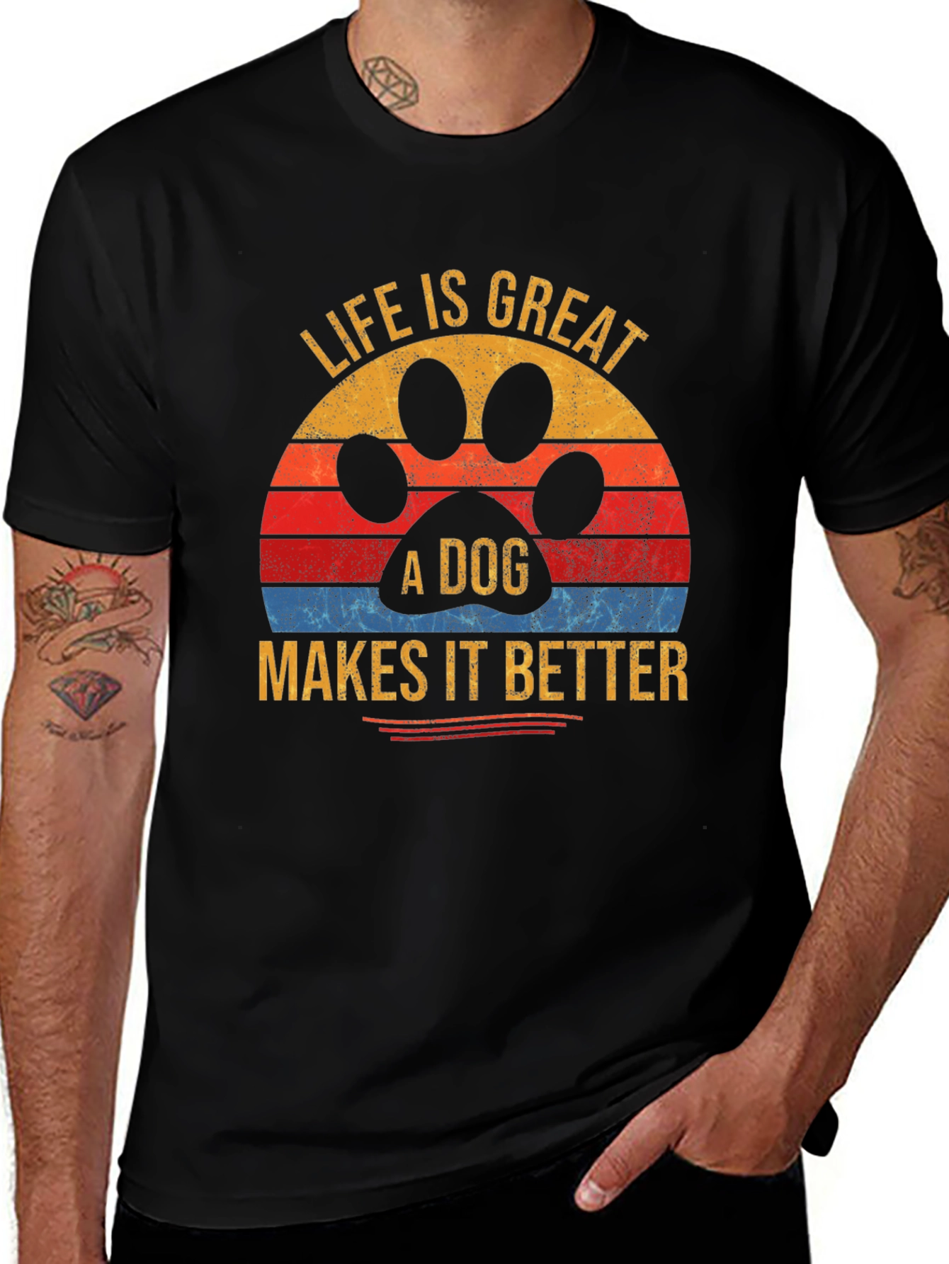 Life Is Great A Dog Makes It Better T-Shirt