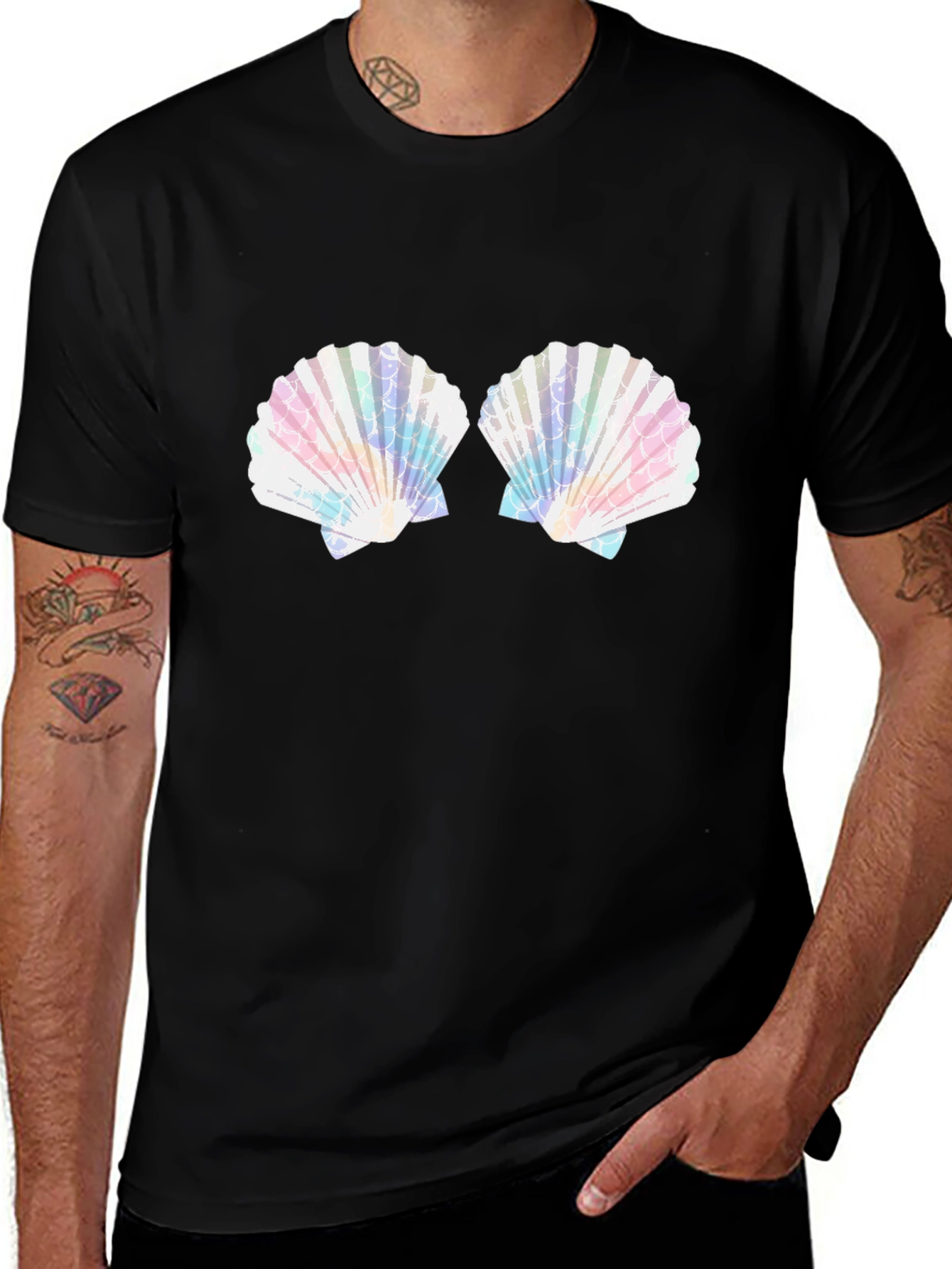 Novelty Seashell Bra T-Shirt