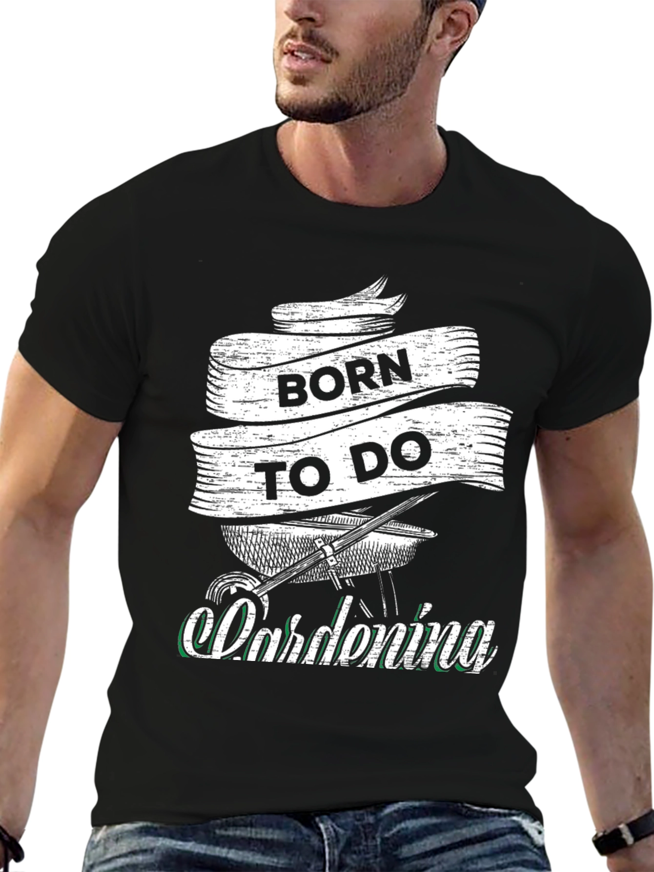 Born to Do Gardening Black T-Shirt