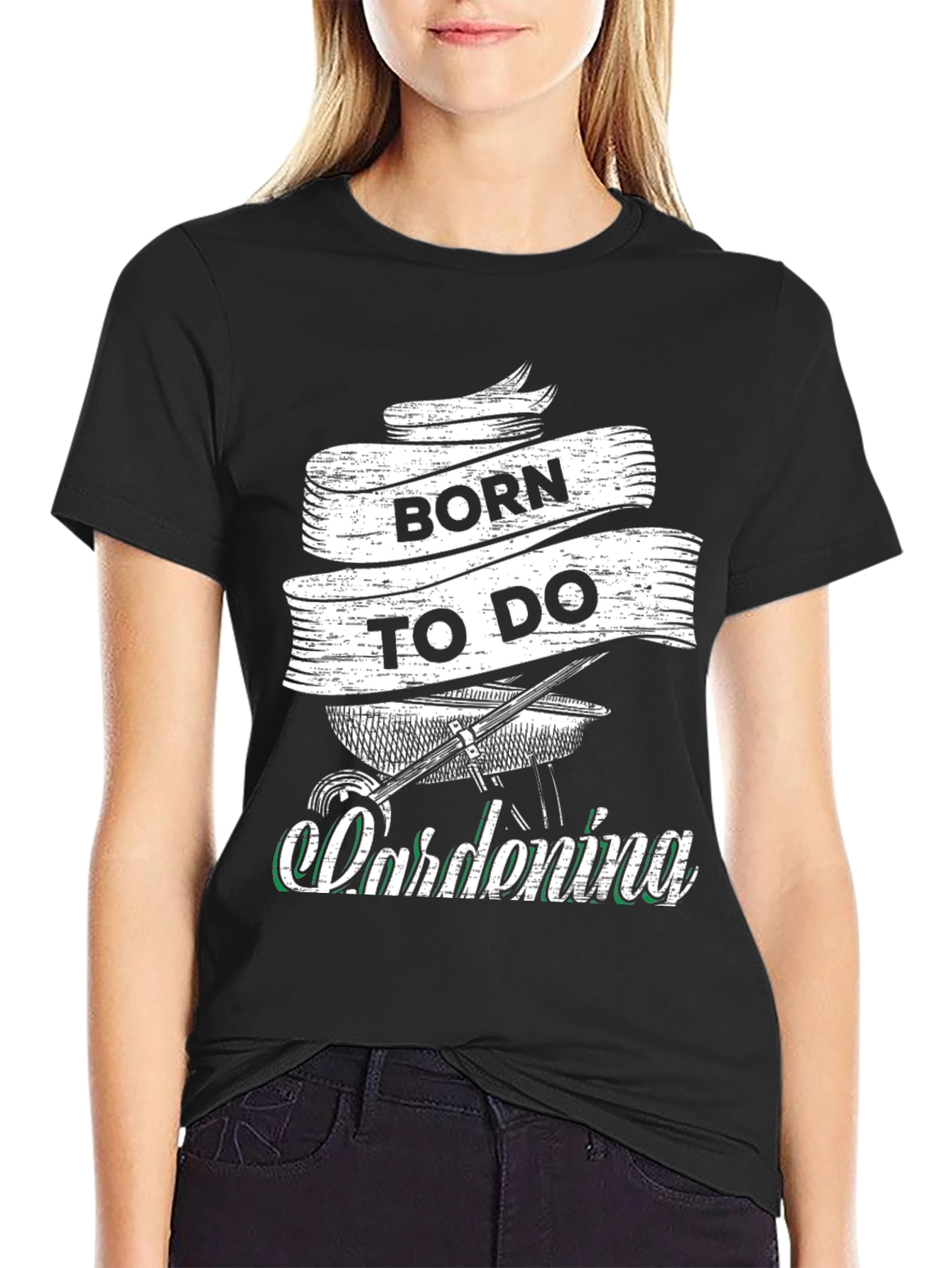 Born to Do Gardening Black T-Shirt