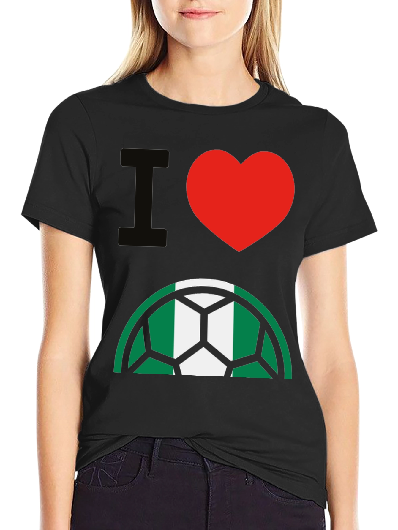 I Love Nigeria Soccer T-Shirt
