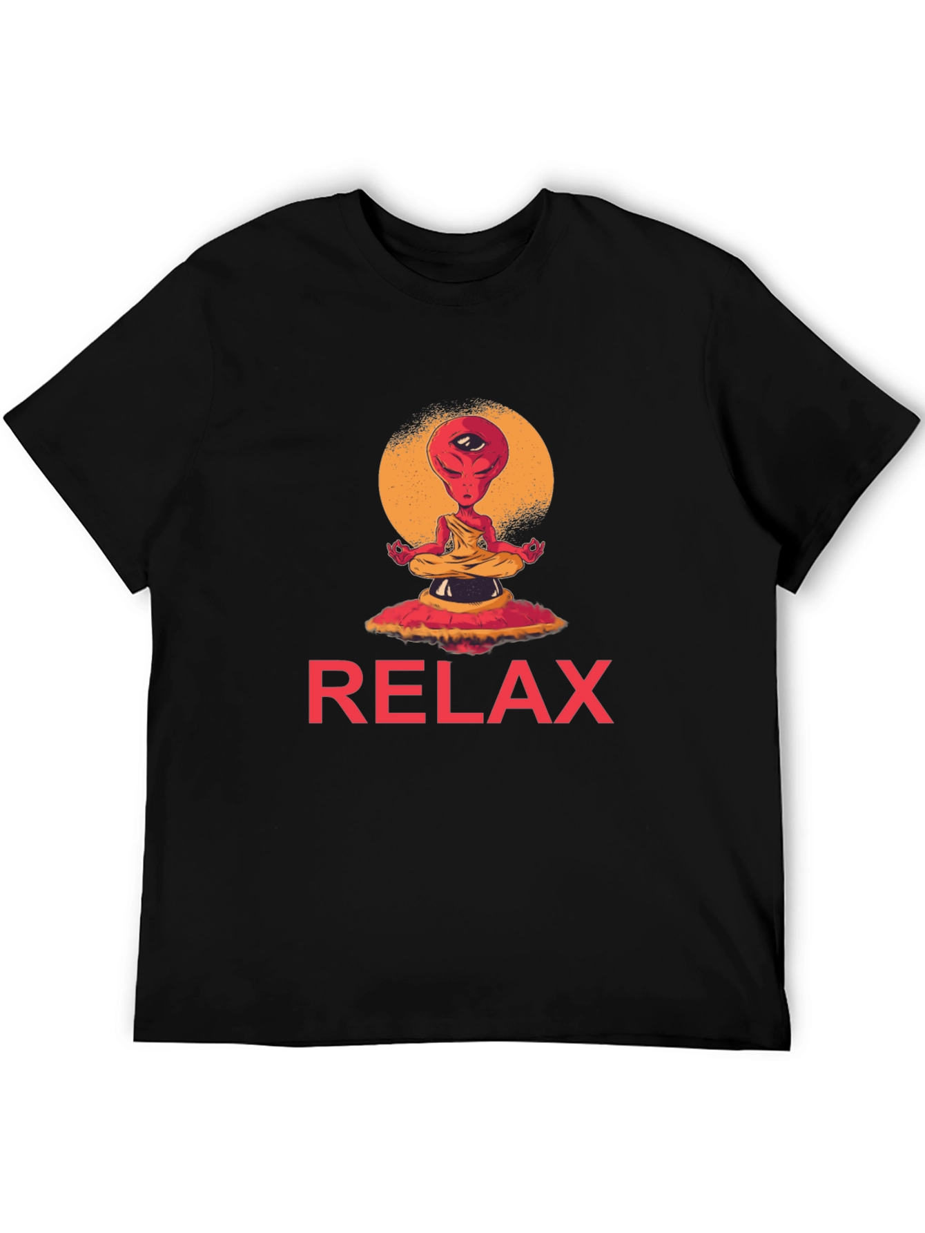 Relax Alien Meditation Graphic Tee
