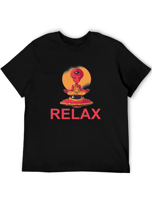 Relax Alien Meditation Graphic Tee