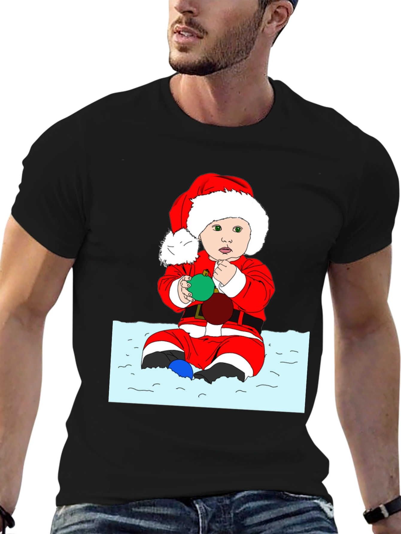 Festive Baby Santa Graphic Tee