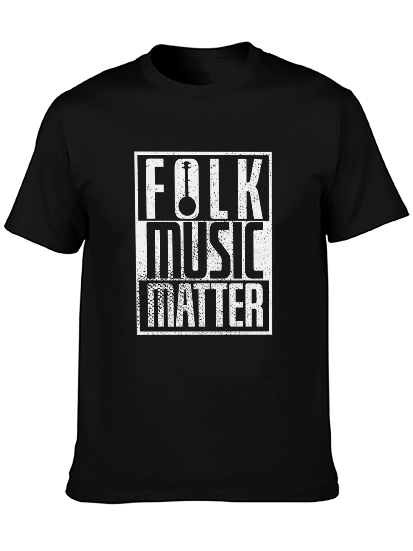 Folk Music Matter T-Shirt - Black Graphic Tee
