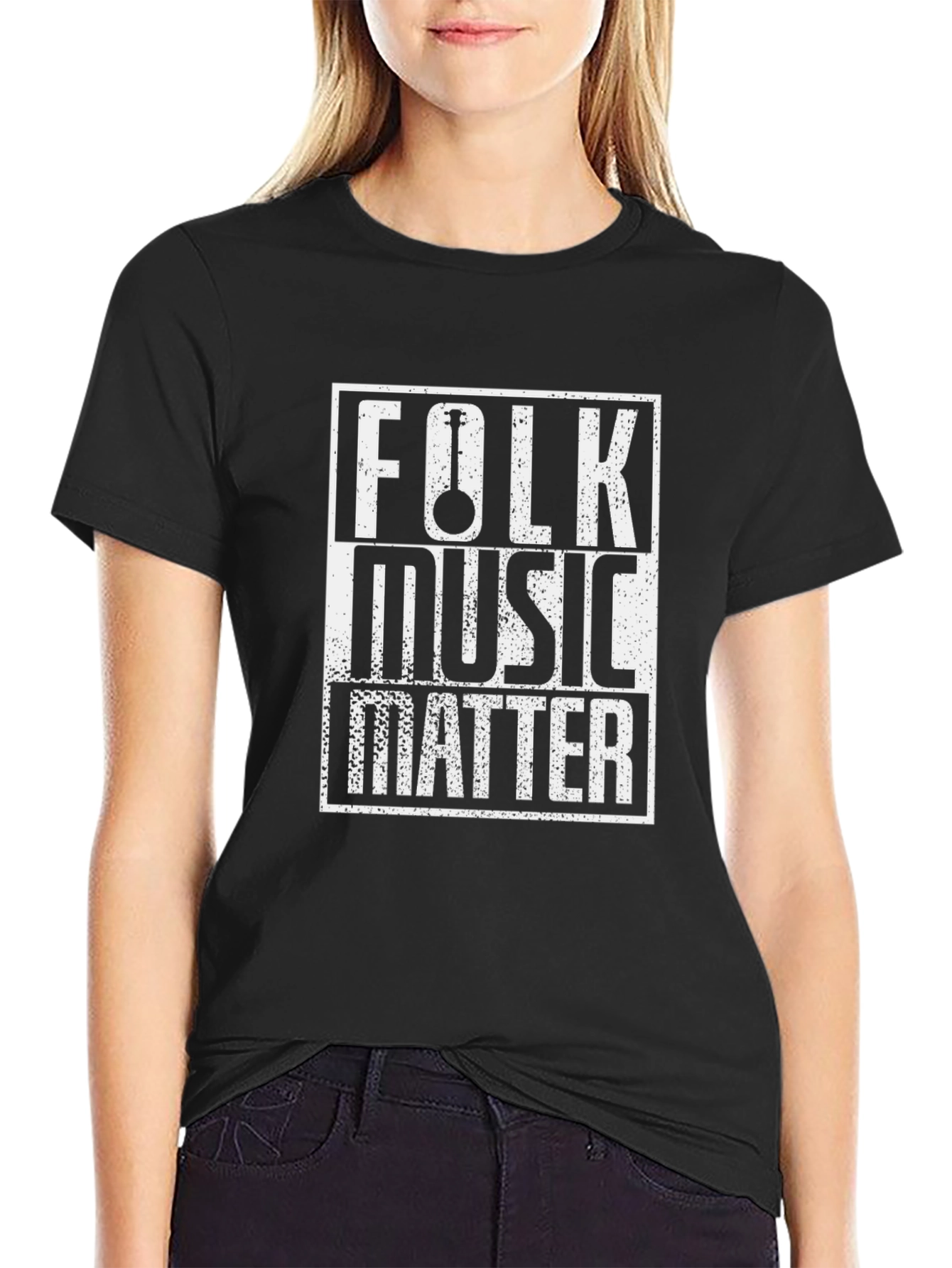 Folk Music Matter T-Shirt - Black Graphic Tee