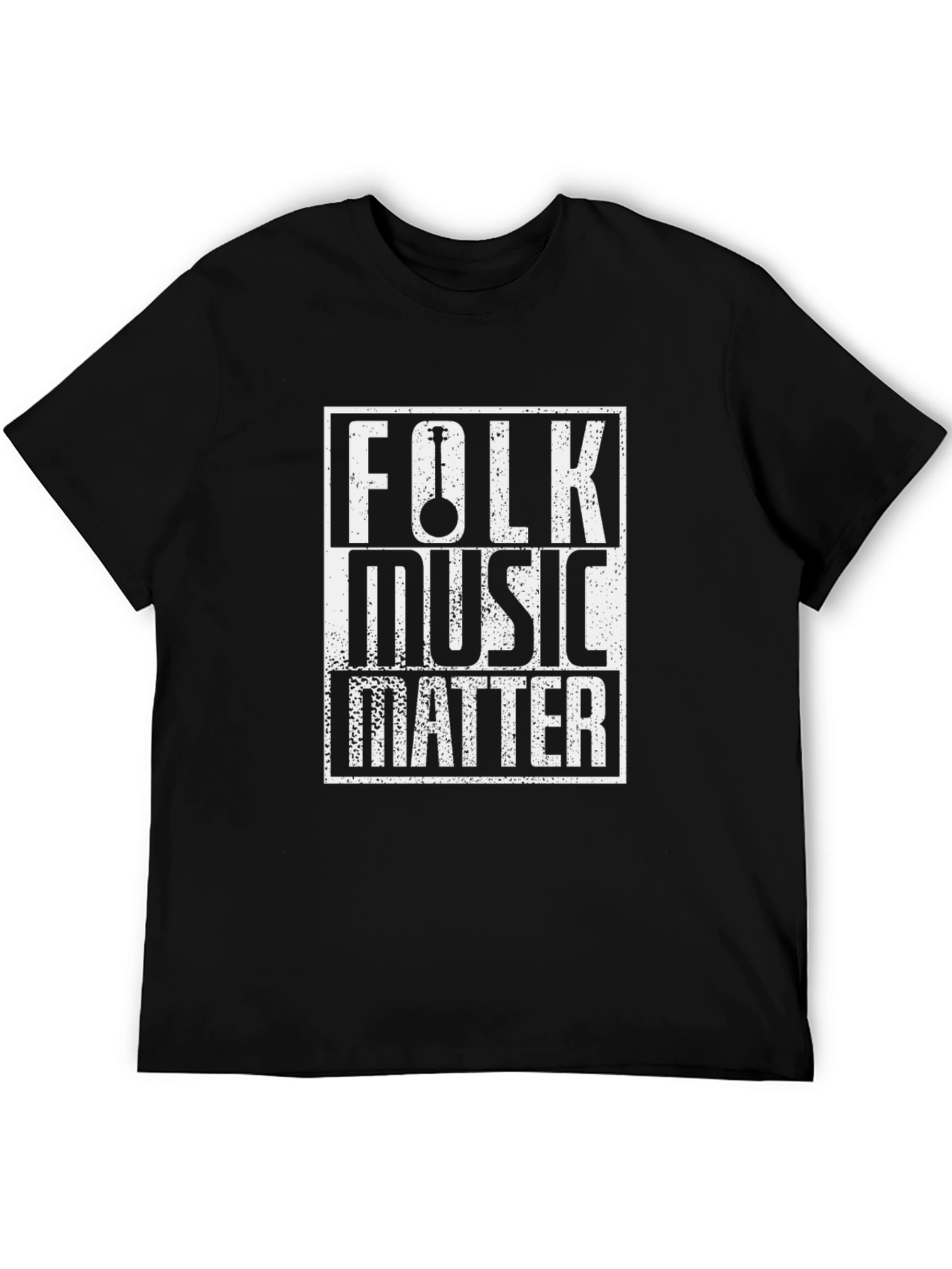 Folk Music Matter T-Shirt - Black Graphic Tee