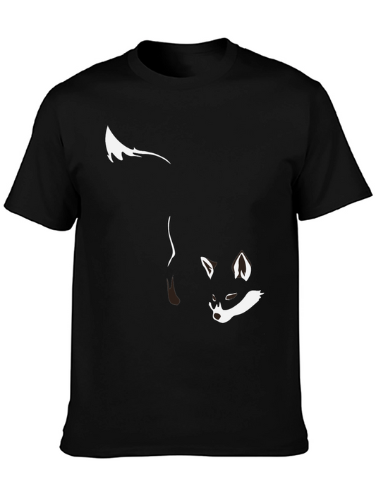 Black Fox Graphic Tee - Stylish Mens T-Shirt