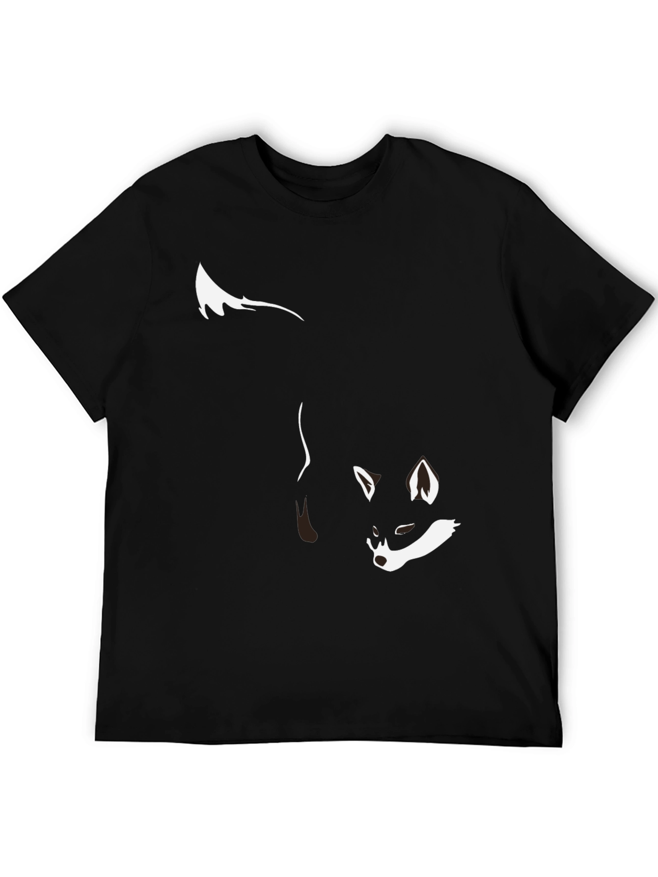 Black Fox Graphic Tee - Stylish Mens T-Shirt
