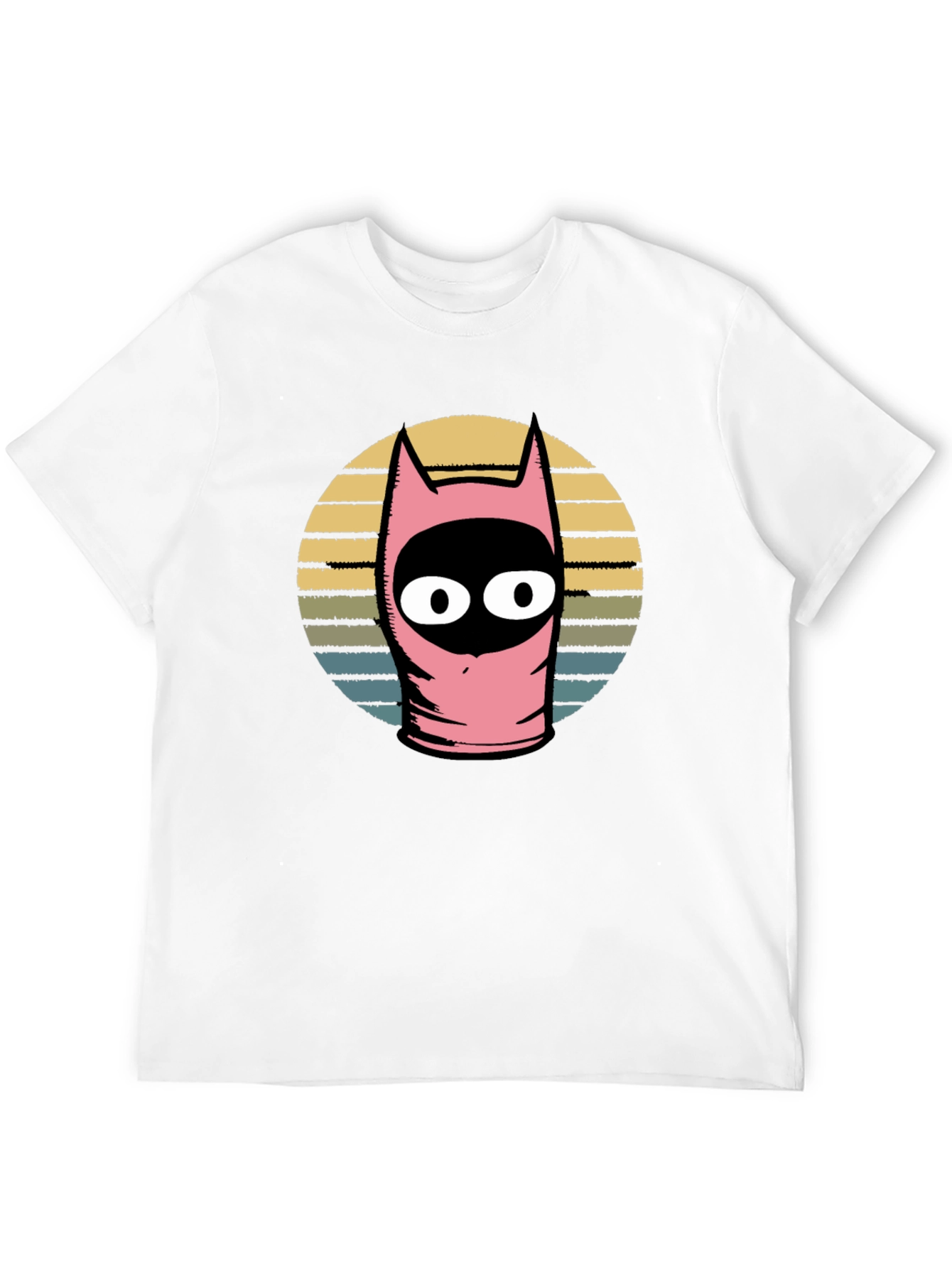 Pink Funny Character Graphic T-Shirt