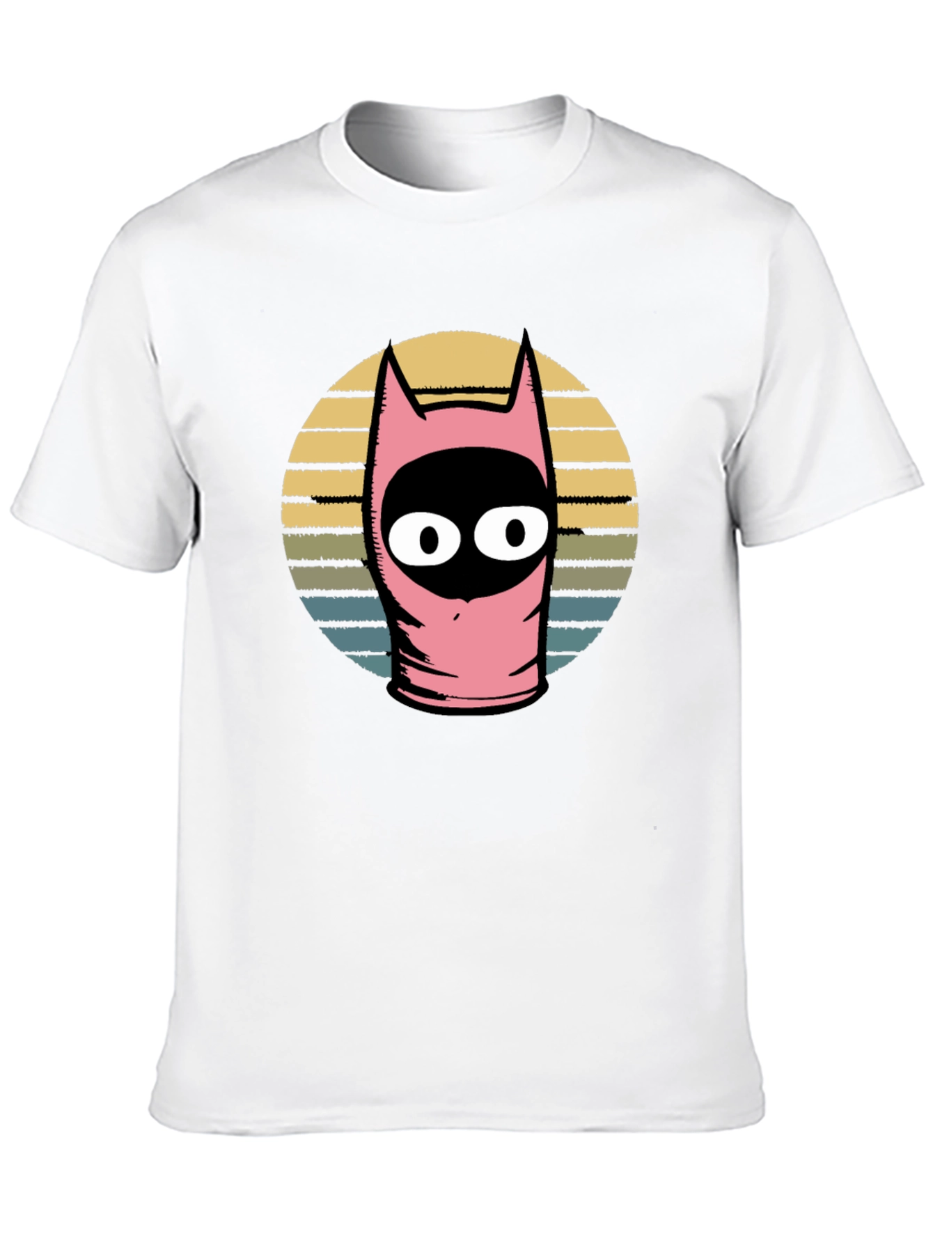 Pink Funny Character Graphic T-Shirt