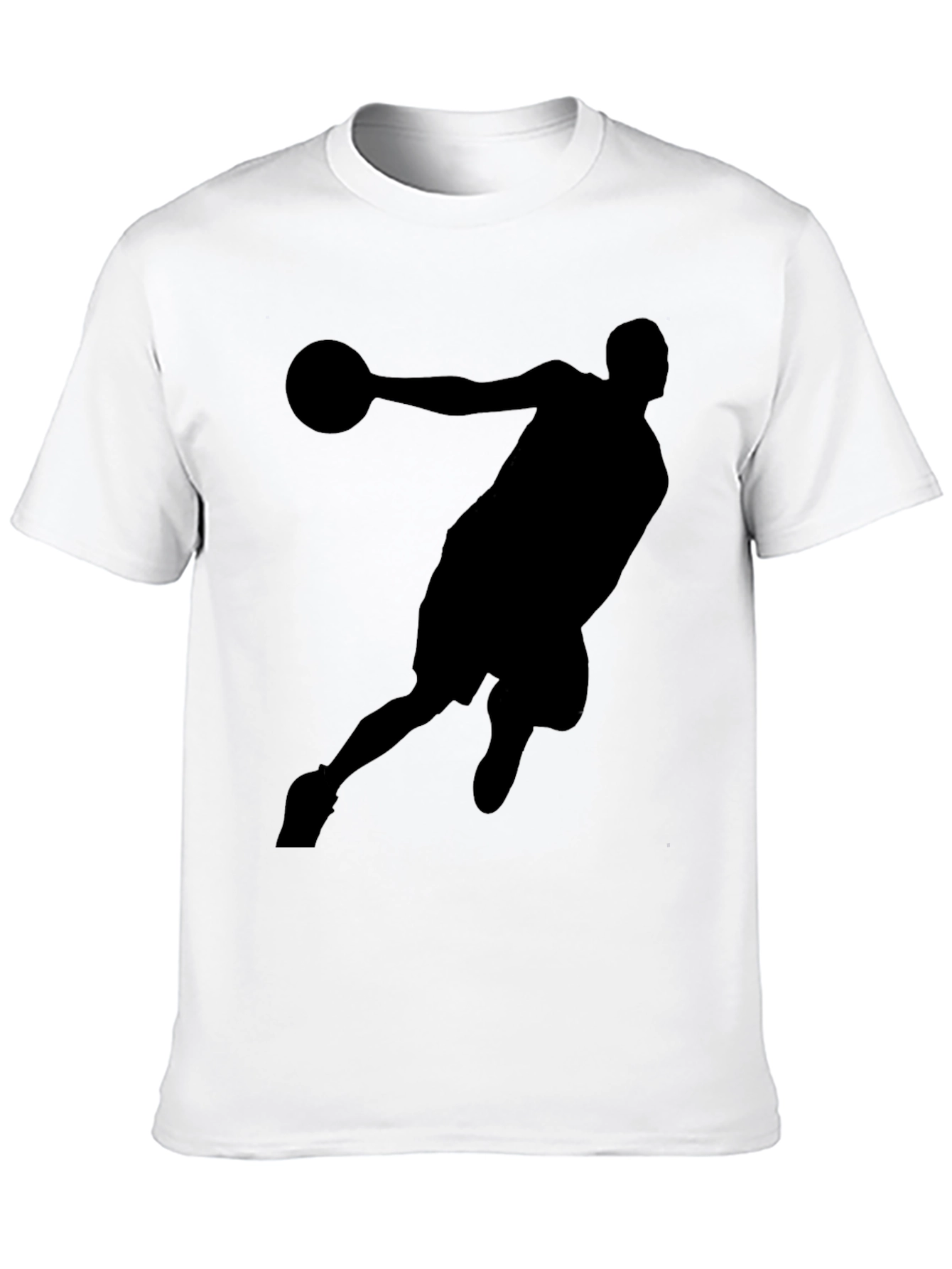 Basketball Silhouette Graphic Tee - Classic Black