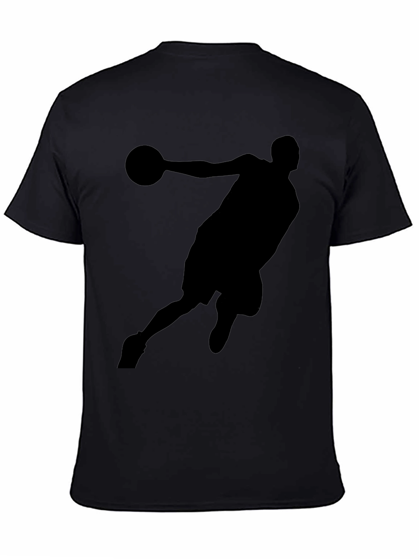 Basketball Silhouette Graphic Tee - Classic Black