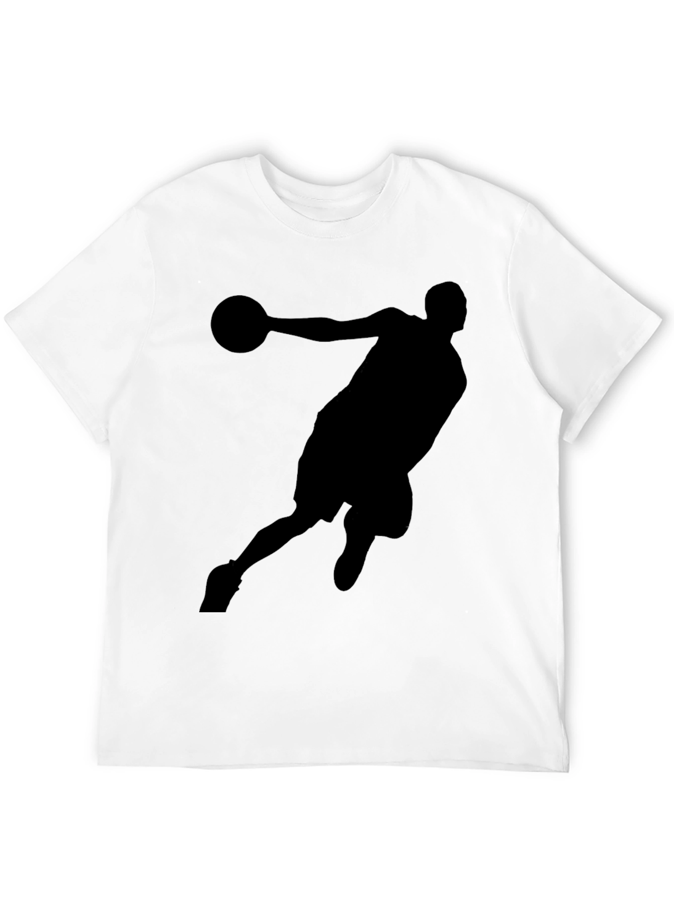 Basketball Silhouette Graphic Tee - Classic Black