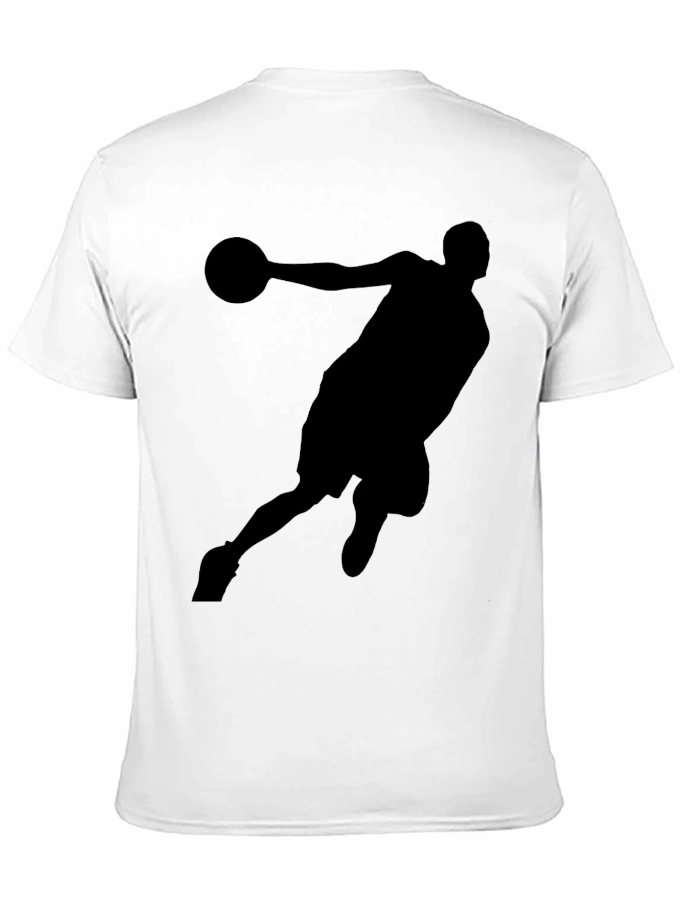 Basketball Silhouette Graphic Tee - Classic Black