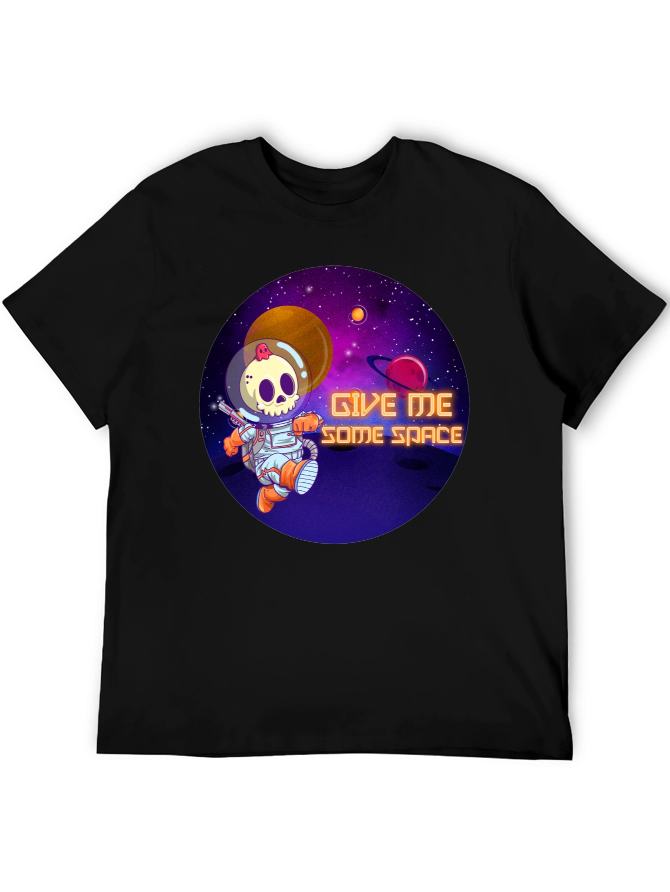 Give Me Some Space T-Shirt - Skull Astronaut Design