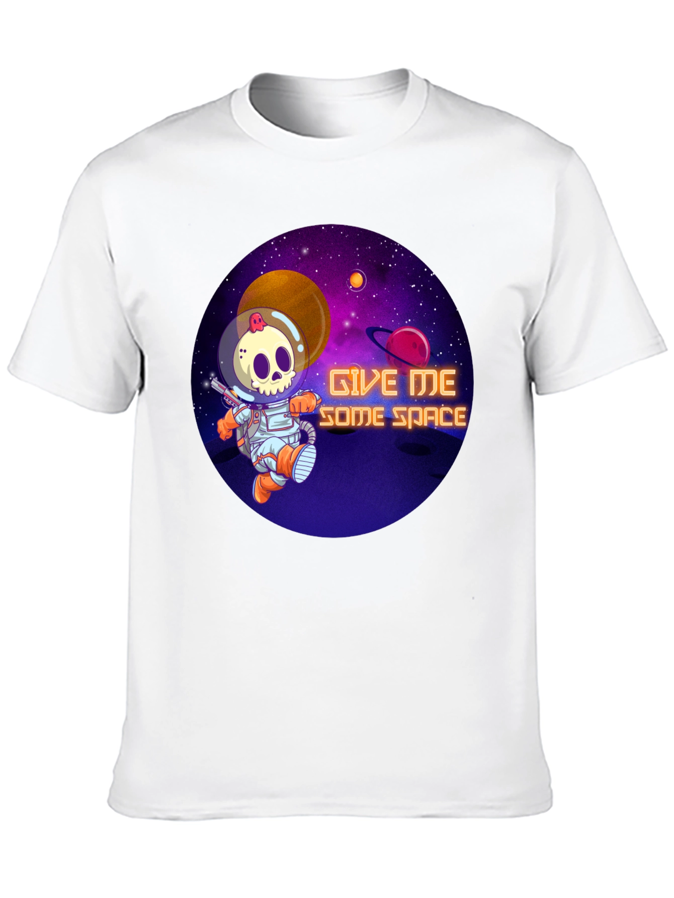 Give Me Some Space T-Shirt - Skull Astronaut Design