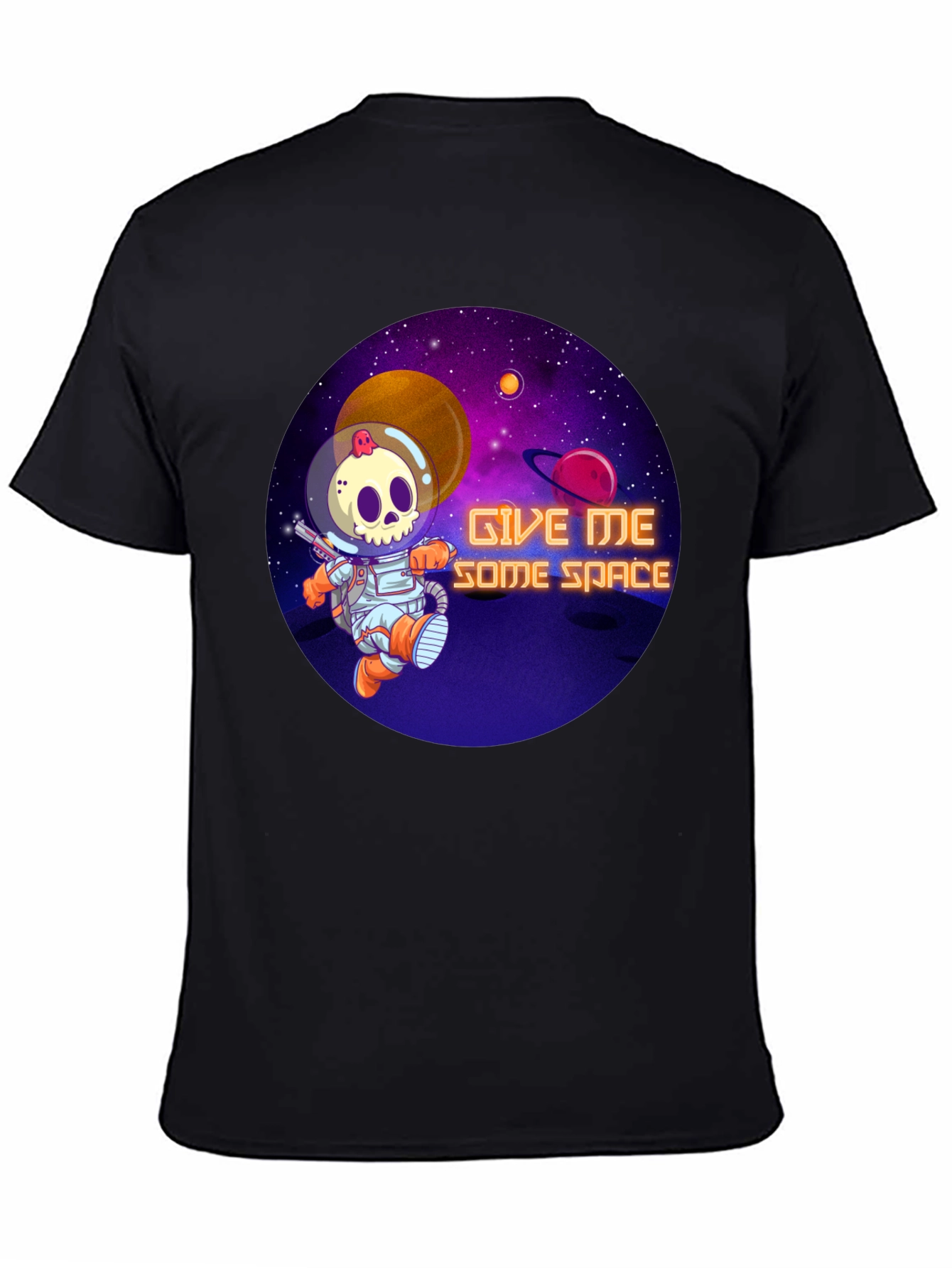 Give Me Some Space T-Shirt - Skull Astronaut Design