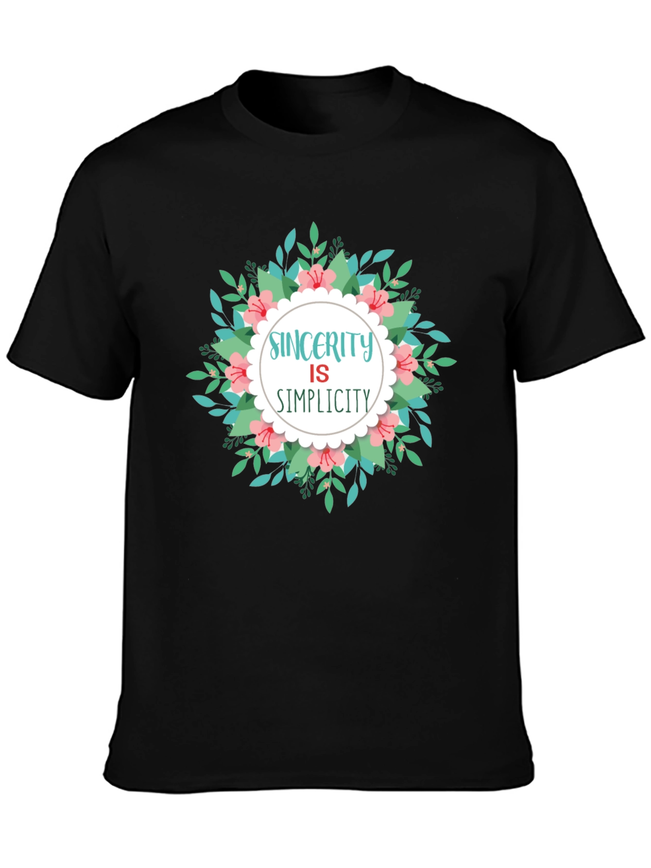Sincerity is Simplicity Graphic Tee - Black
