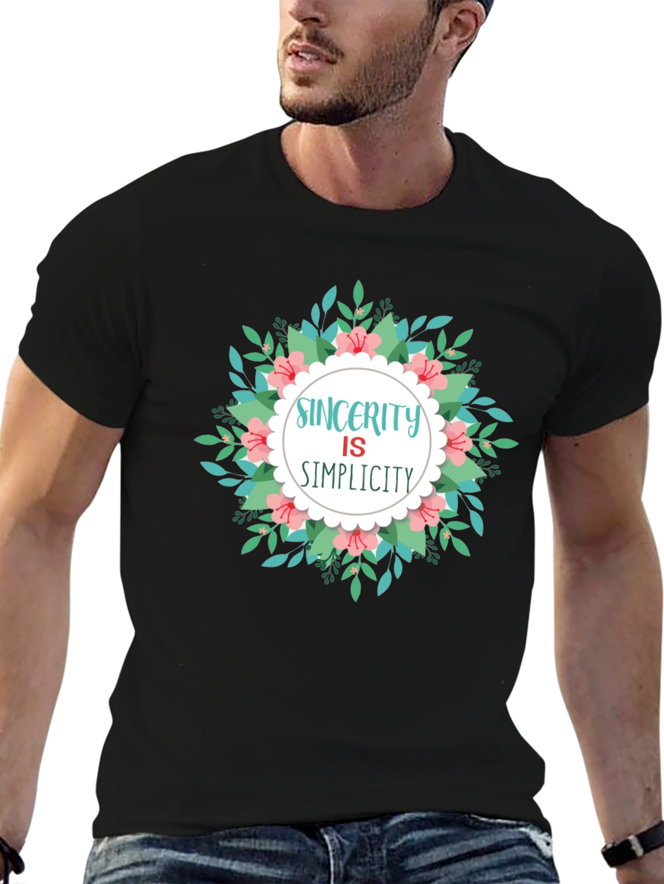 Sincerity is Simplicity Graphic Tee - Black