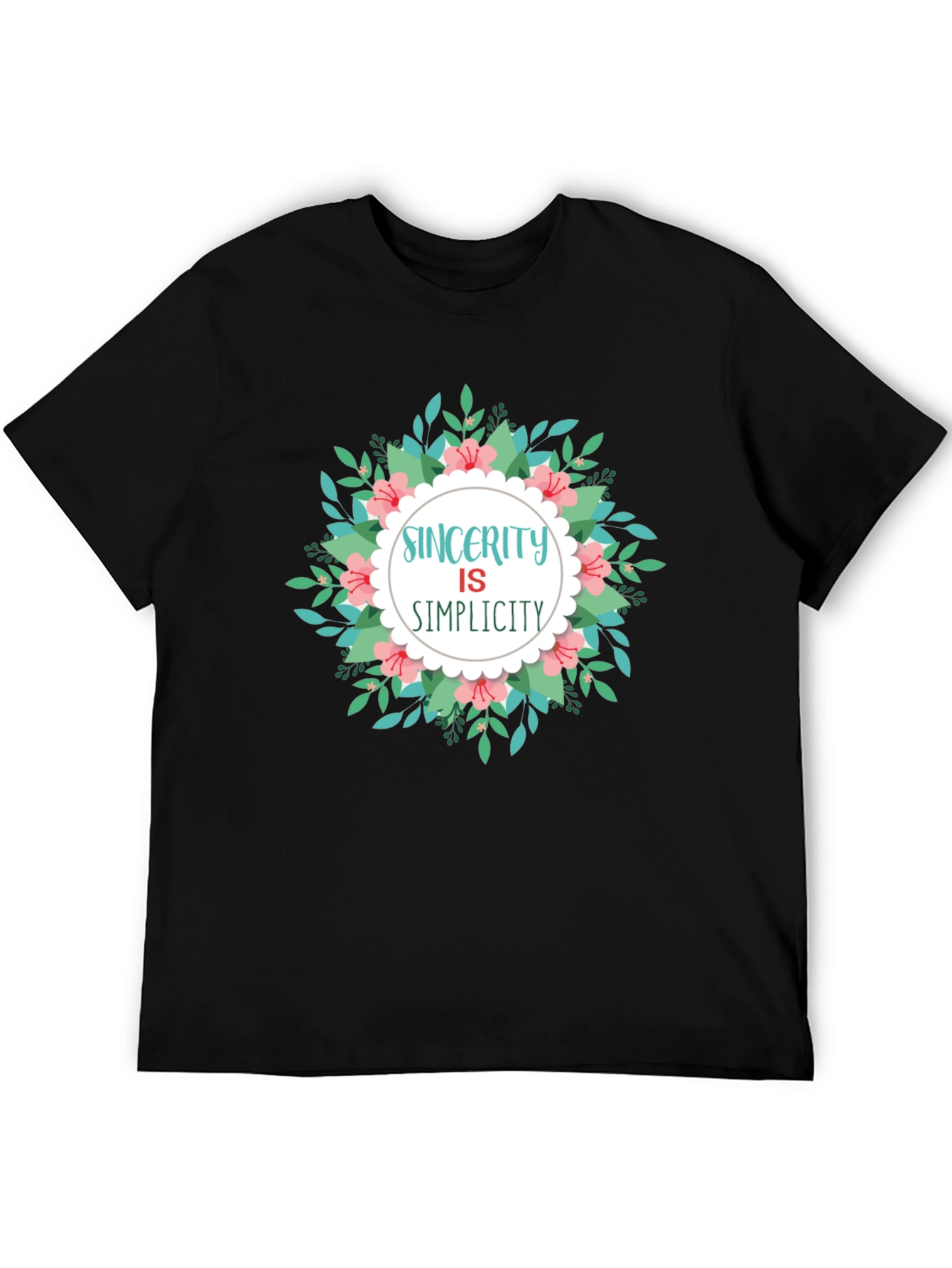 Sincerity is Simplicity Graphic Tee - Black