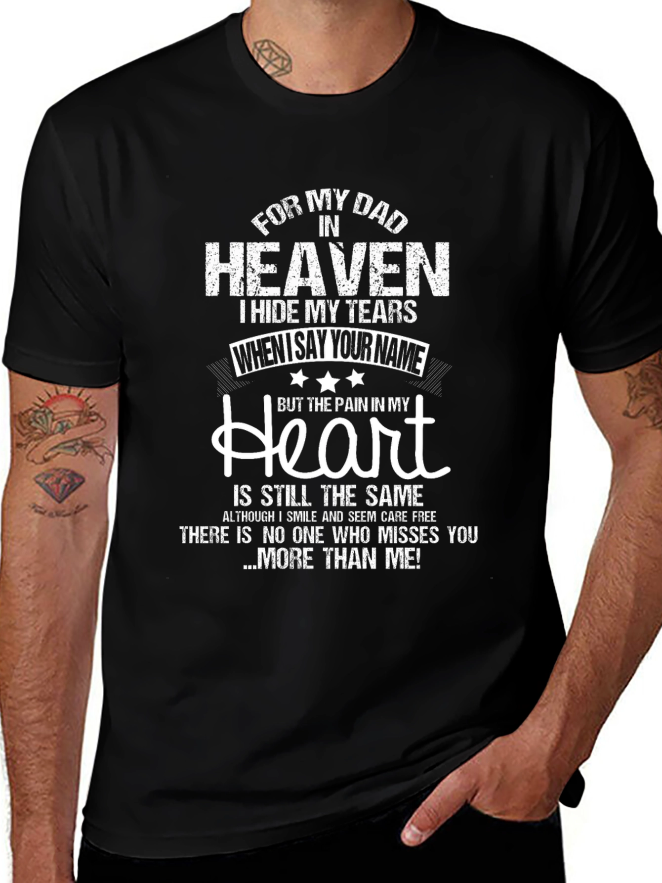 Dad in Heaven Memorial T-Shirt