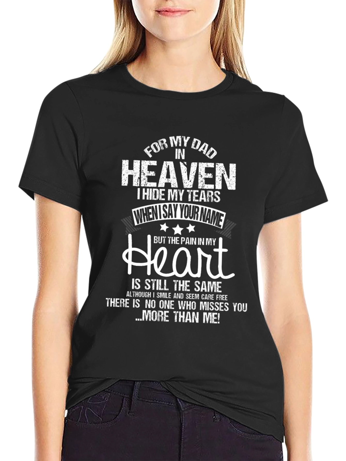 Dad in Heaven Memorial T-Shirt
