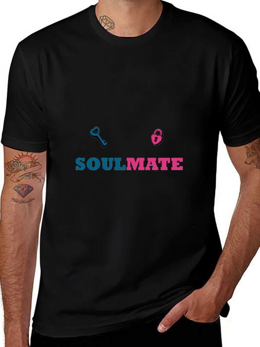 Soulmate Matching T-Shirt - Key & Lock Design