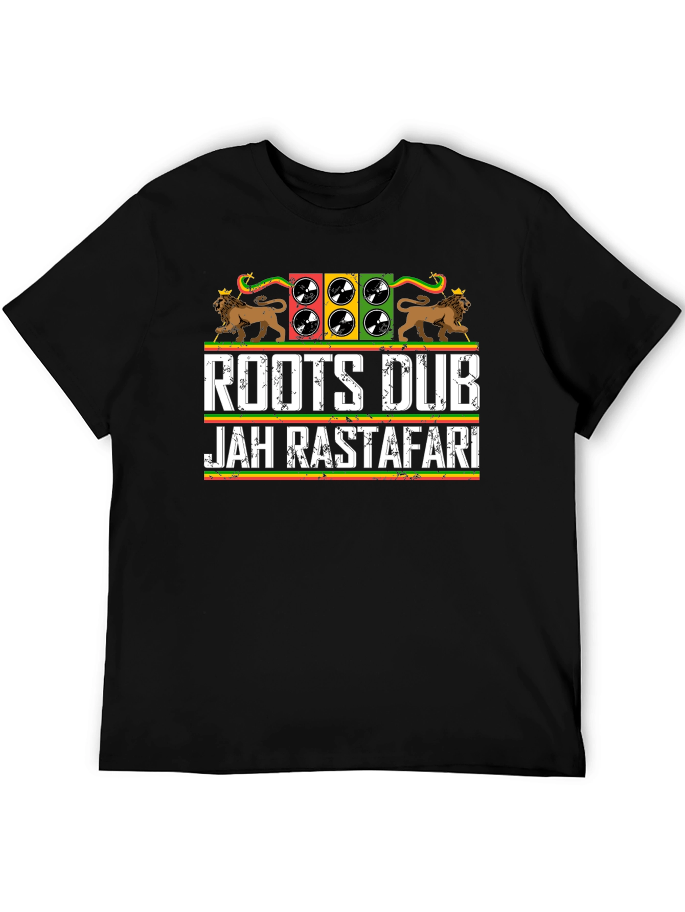 Roots Dub Jah Rastafari Graphic T-Shirt