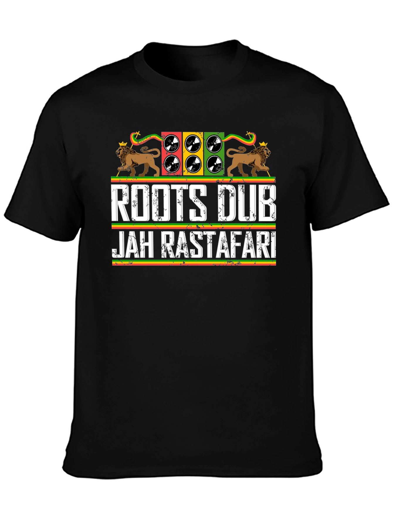 Roots Dub Jah Rastafari Graphic T-Shirt