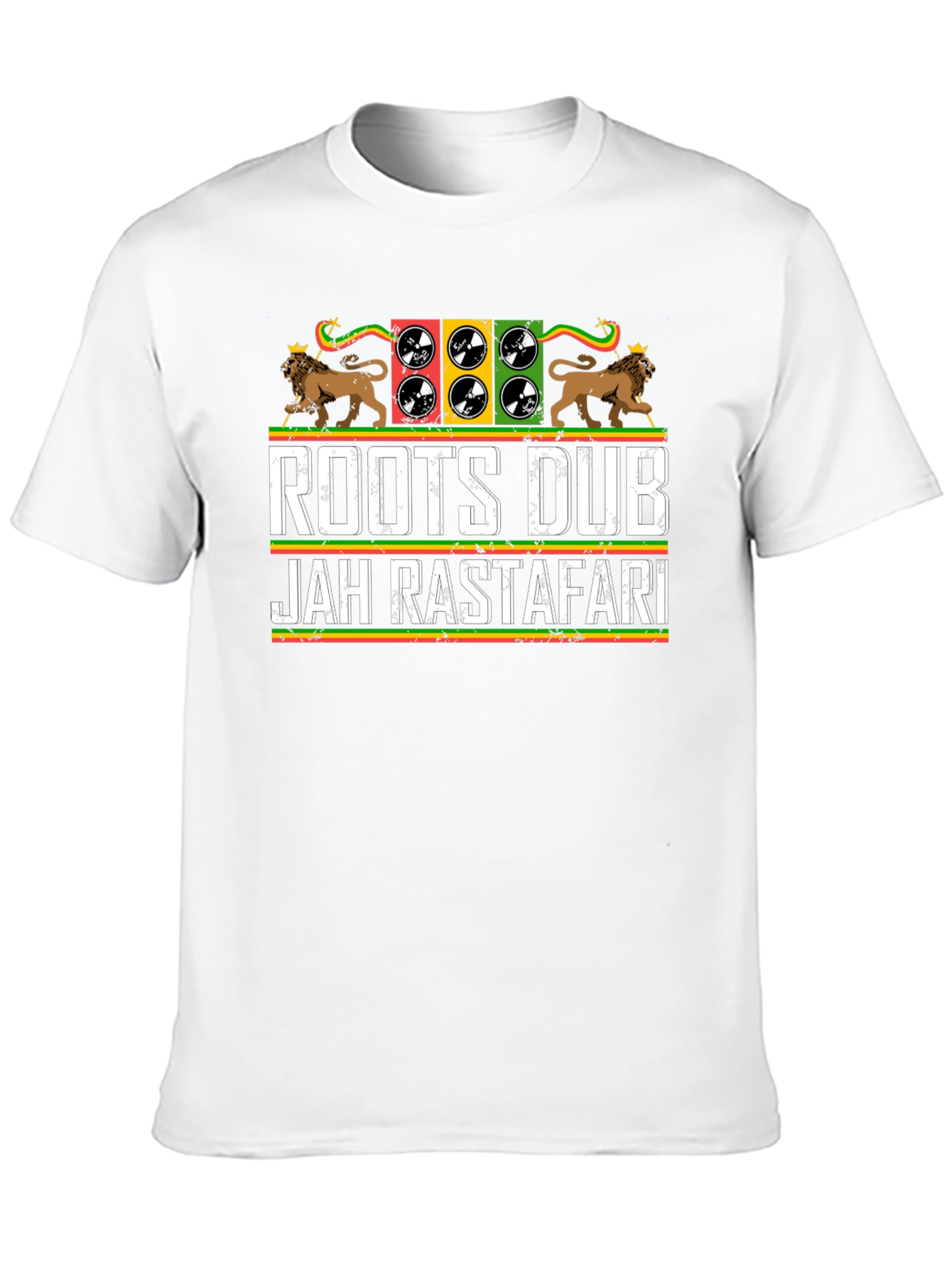 Roots Dub Jah Rastafari Graphic T-Shirt
