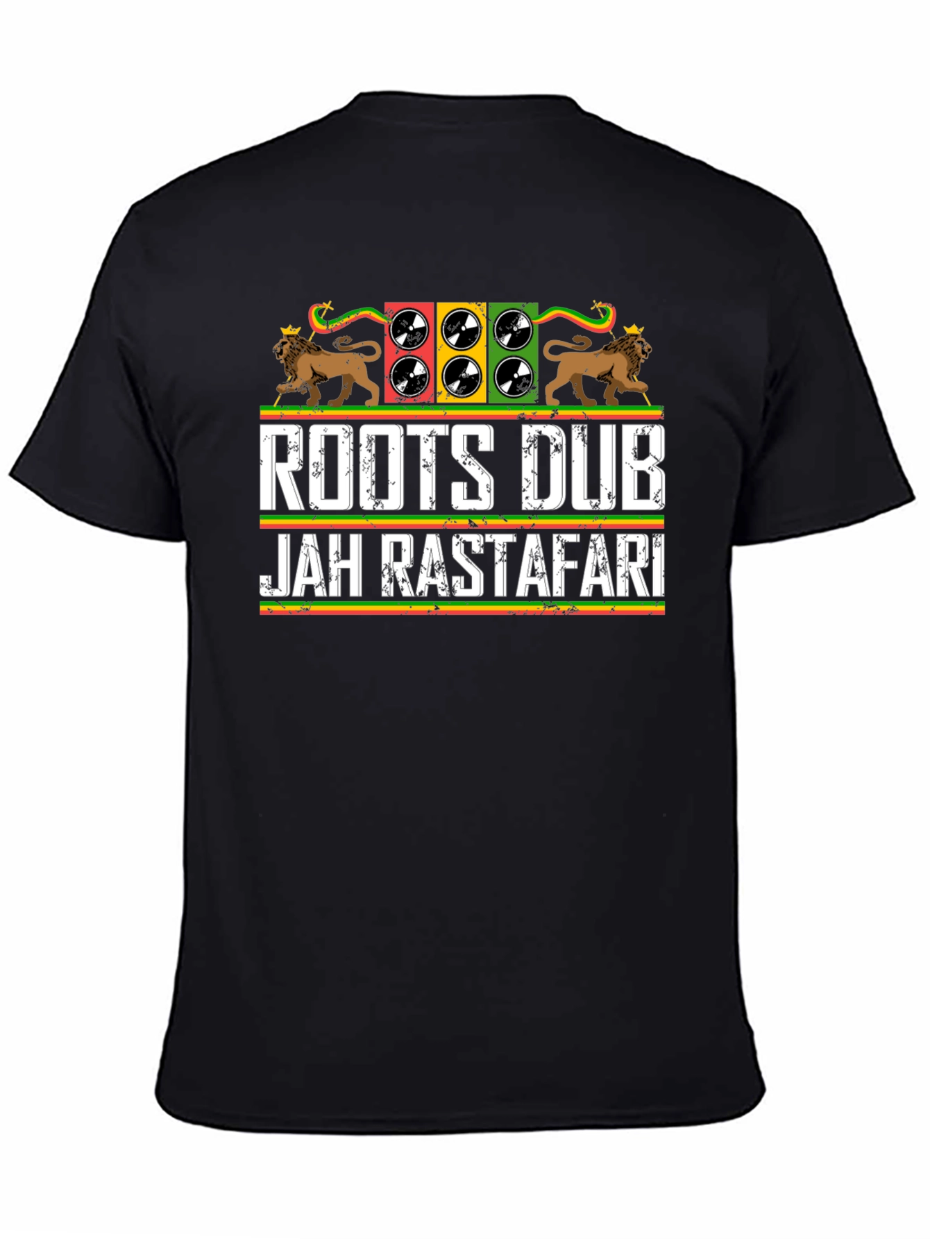 Roots Dub Jah Rastafari Graphic T-Shirt