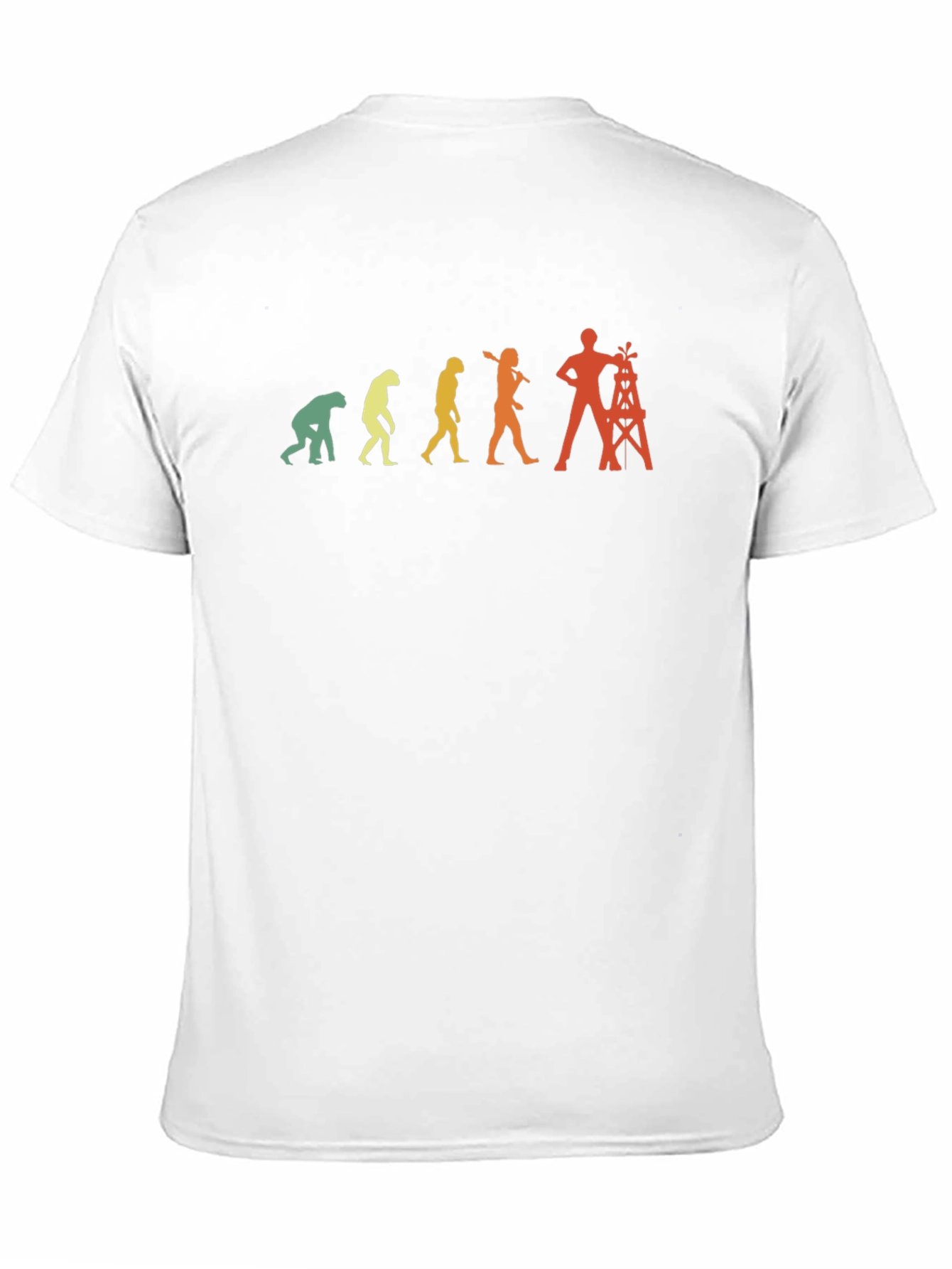 Evolution of Oil Rig Worker T-Shirt