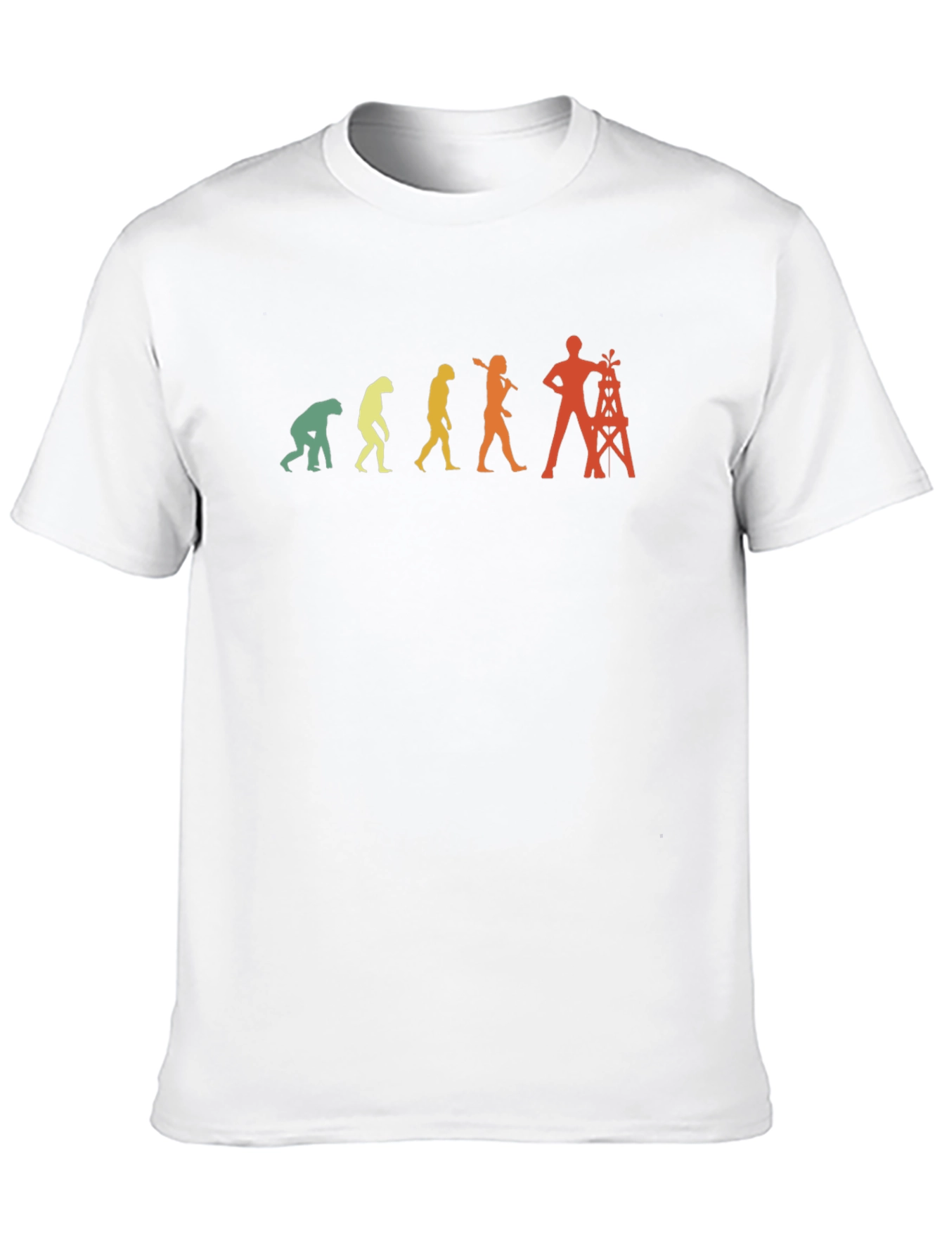 Evolution of Oil Rig Worker T-Shirt