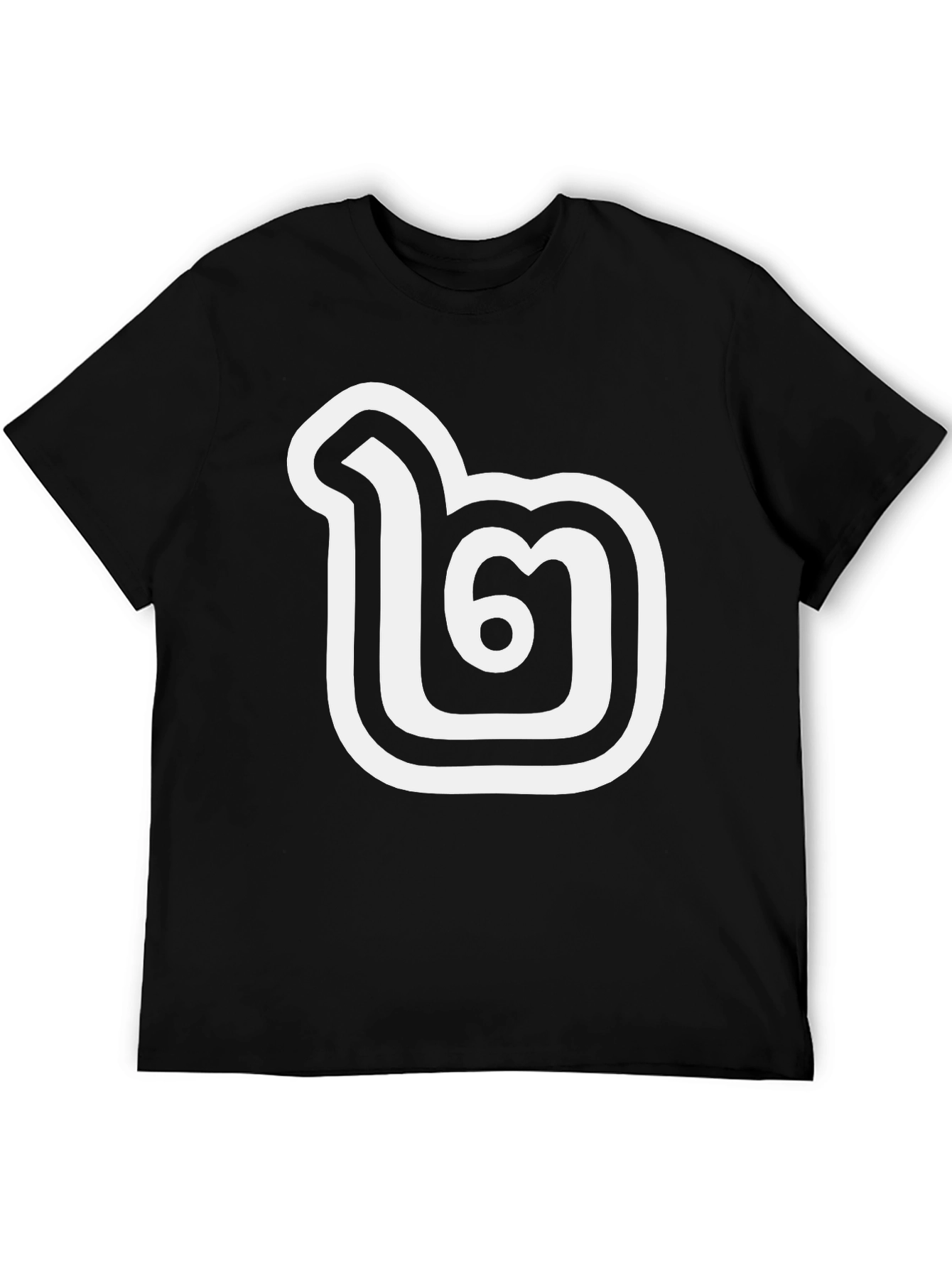 Bold Thai Letter T-Shirt - Stylish Black Tee