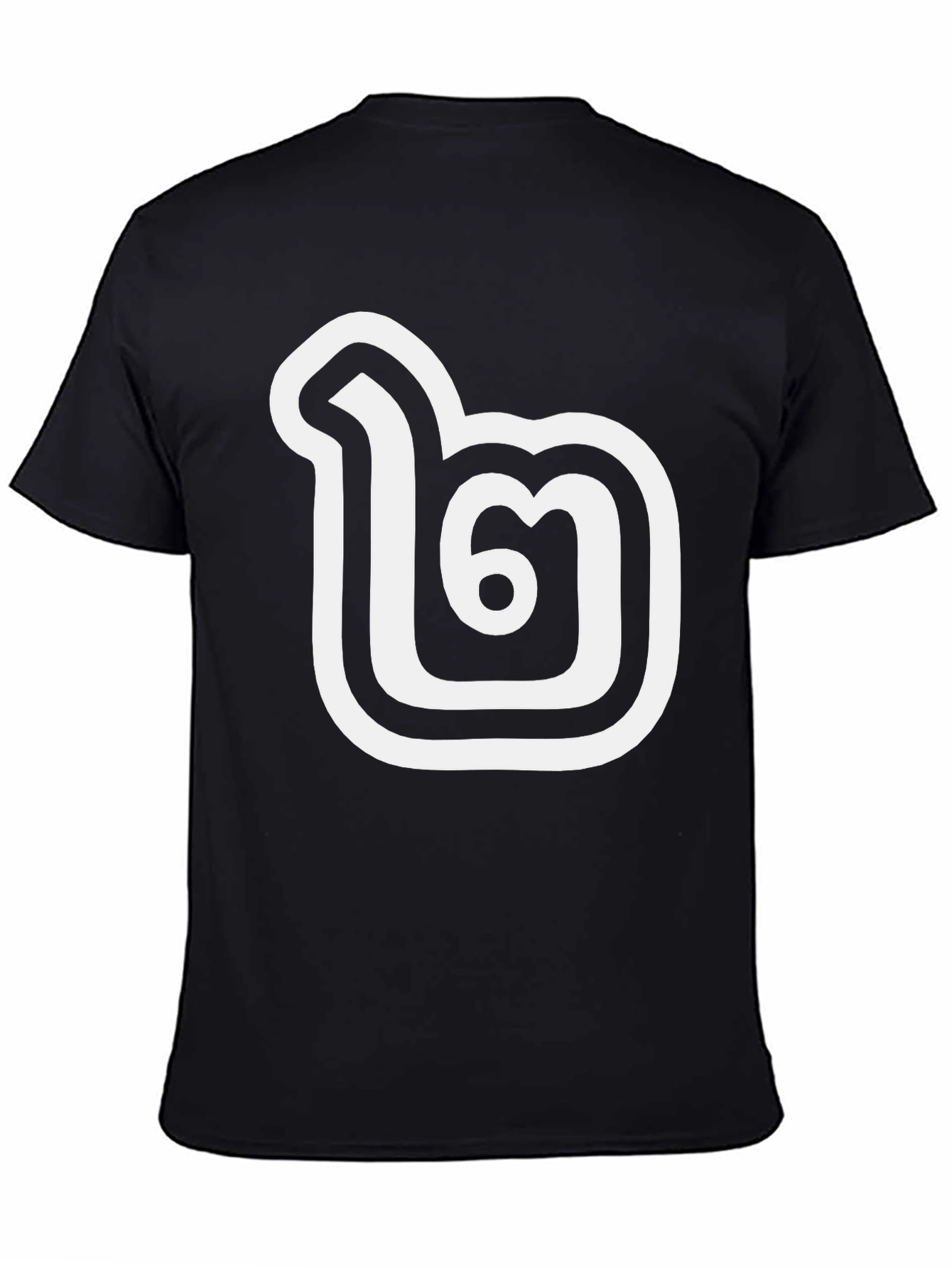Bold Thai Letter T-Shirt - Stylish Black Tee