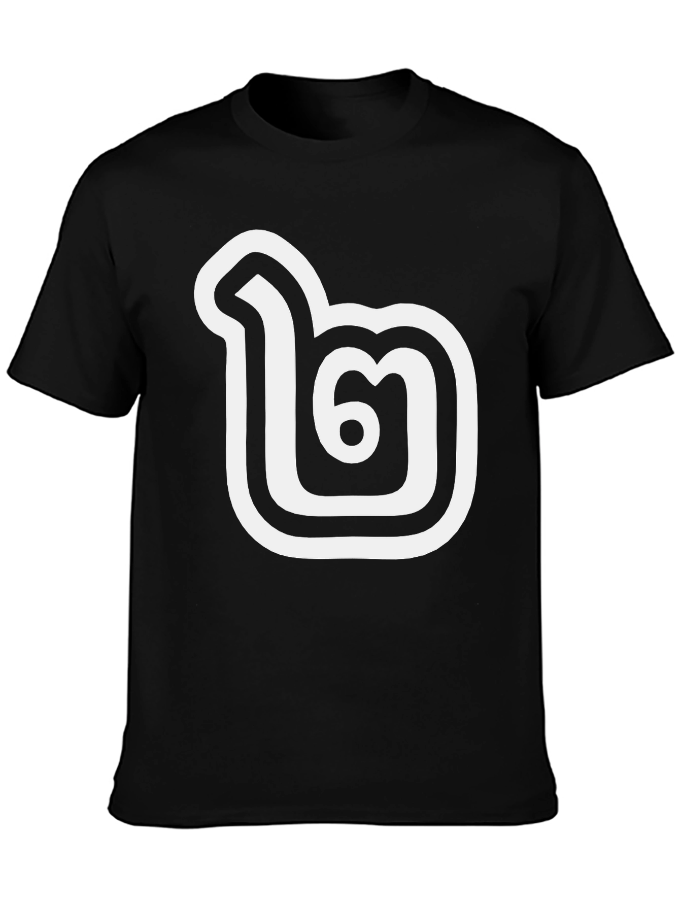 Bold Thai Letter T-Shirt - Stylish Black Tee
