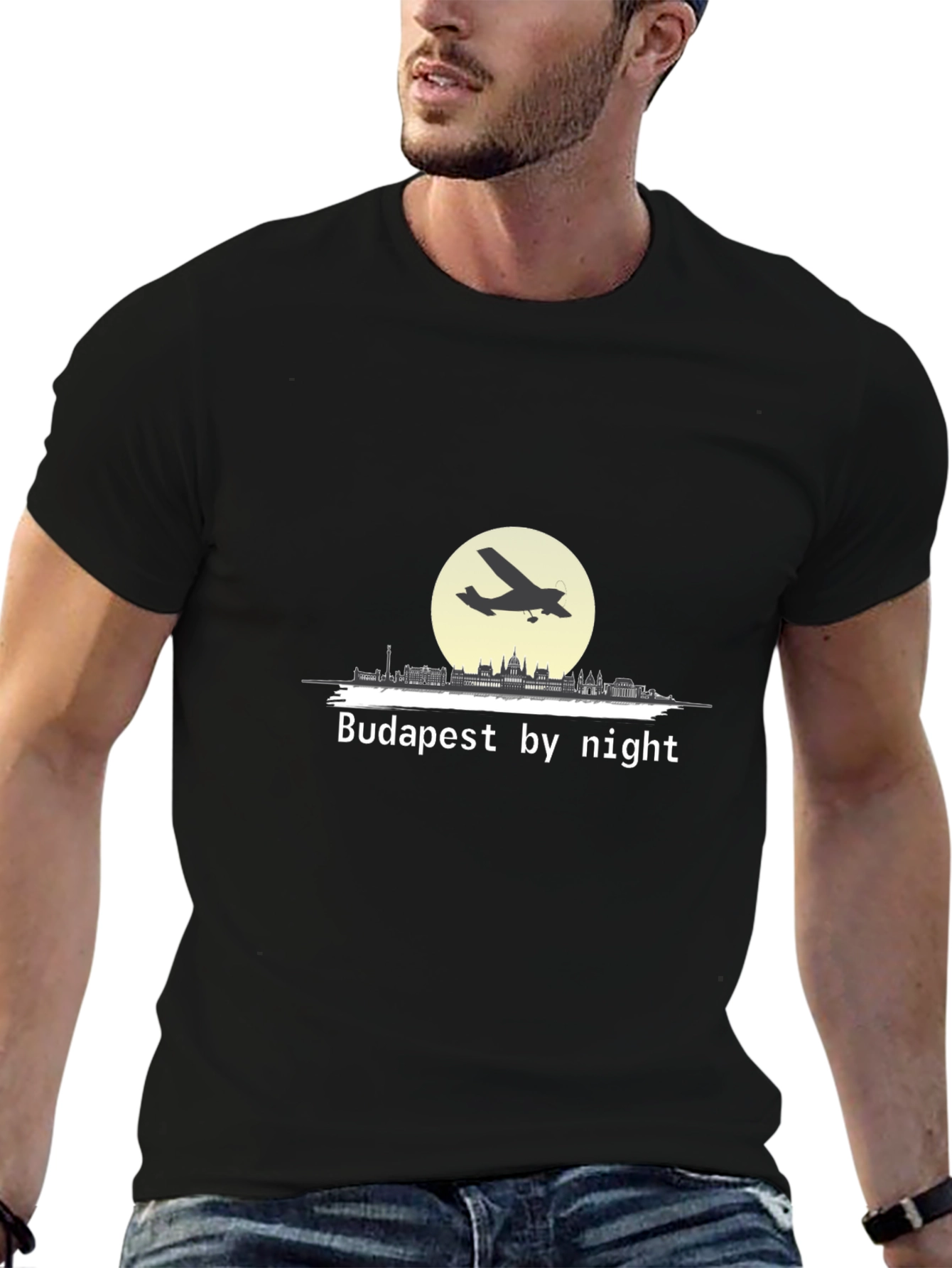Budapest By Night Airplane T-Shirt