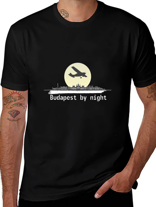 Budapest By Night Airplane T-Shirt