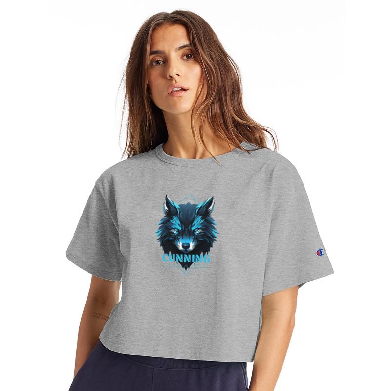 Fierce Blue Wolf with Geometric Details