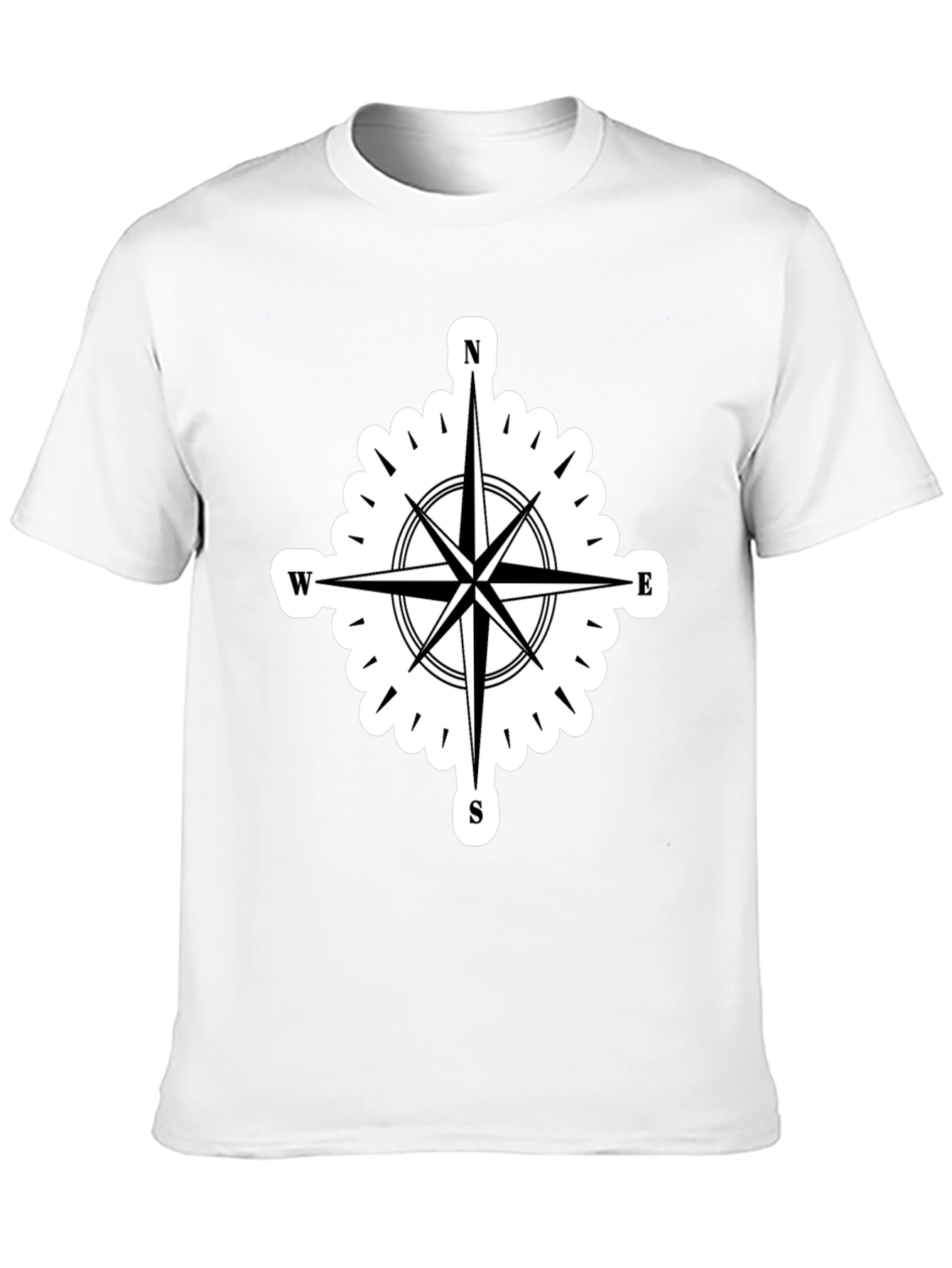Compass Rose Graphic Tee - Stylish Black T-Shirt