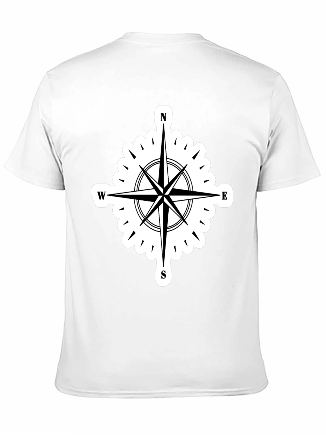 Compass Rose Graphic Tee - Stylish Black T-Shirt