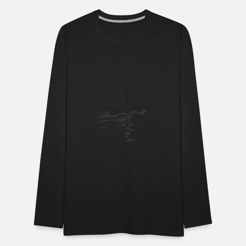 Fisherman On Boat In Calm Waters