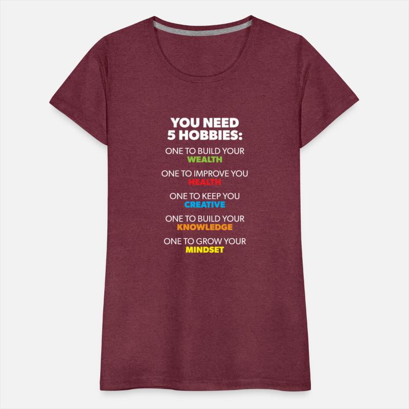 Five Hobbies - Wealth, Health, Creative, Knowledge